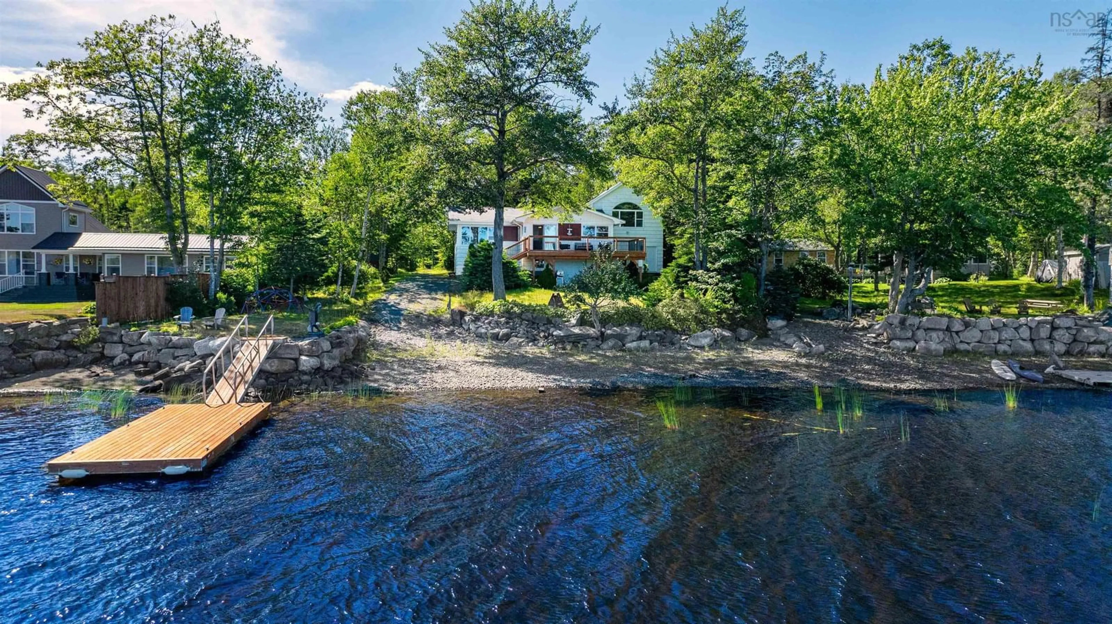 A pic from outside/outdoor area/front of a property/back of a property/a pic from drone, water/lake/river/ocean view for 23 Juniper Lane, Upper Lakeville Nova Scotia B0J 1W0
