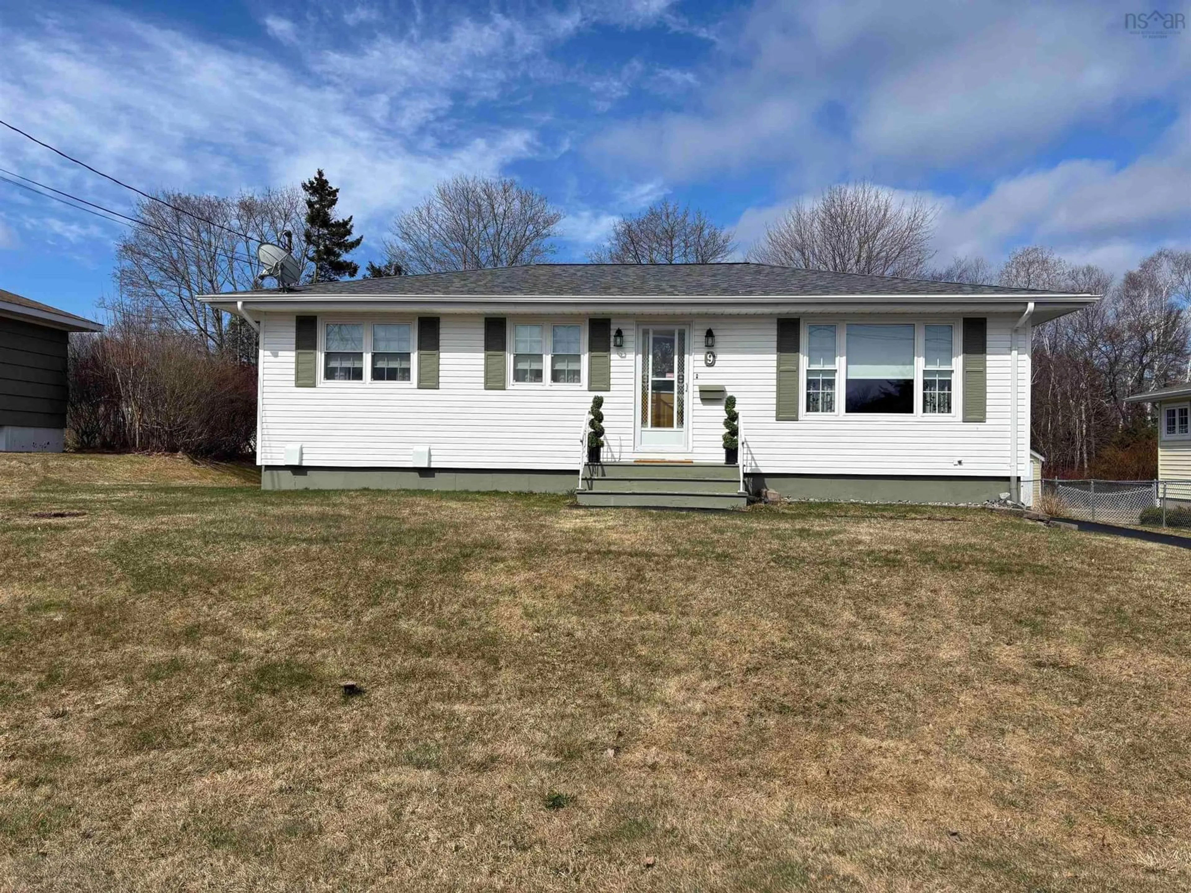 Home with vinyl exterior material, street for 9 Hare Avenue, North Sydney Nova Scotia B2A 2A9