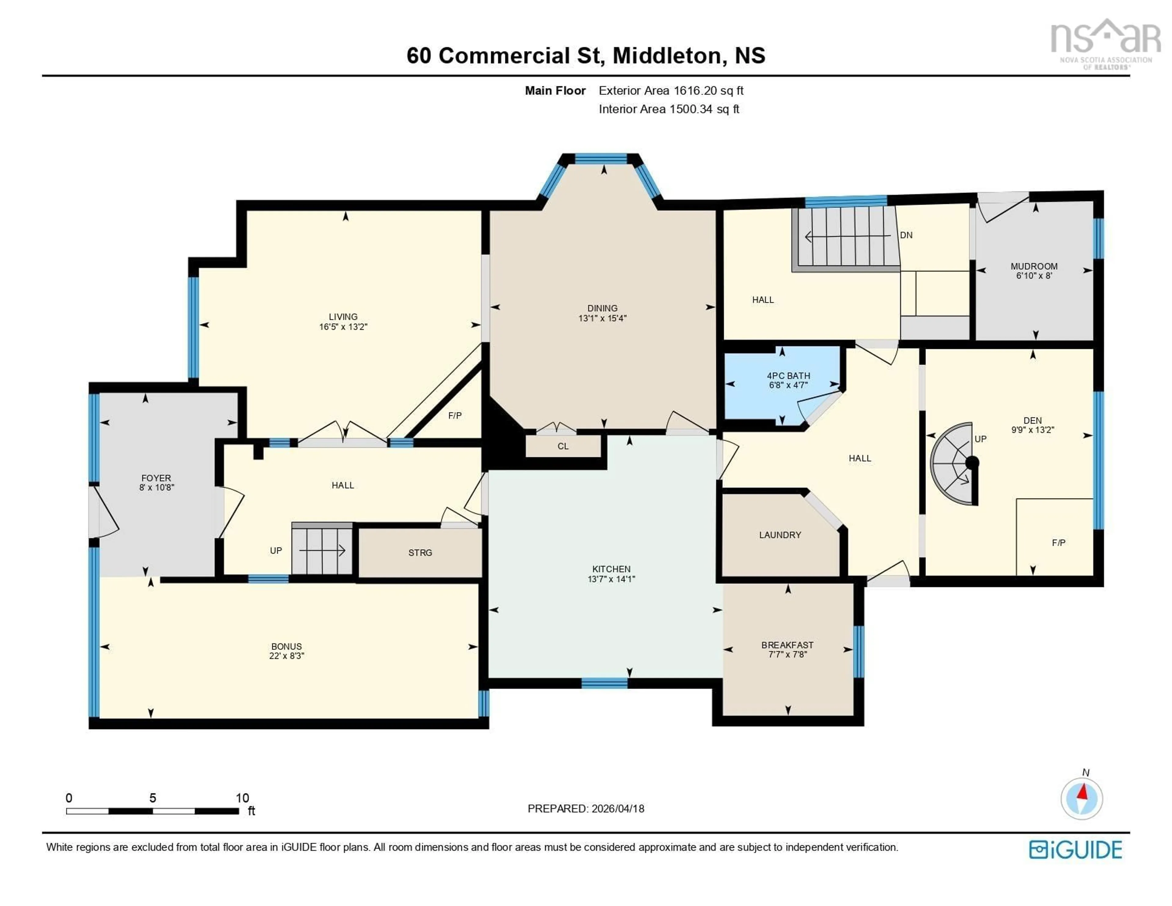Floor plan for 60 Commercial Street, Middleton Nova Scotia B0S 1P0