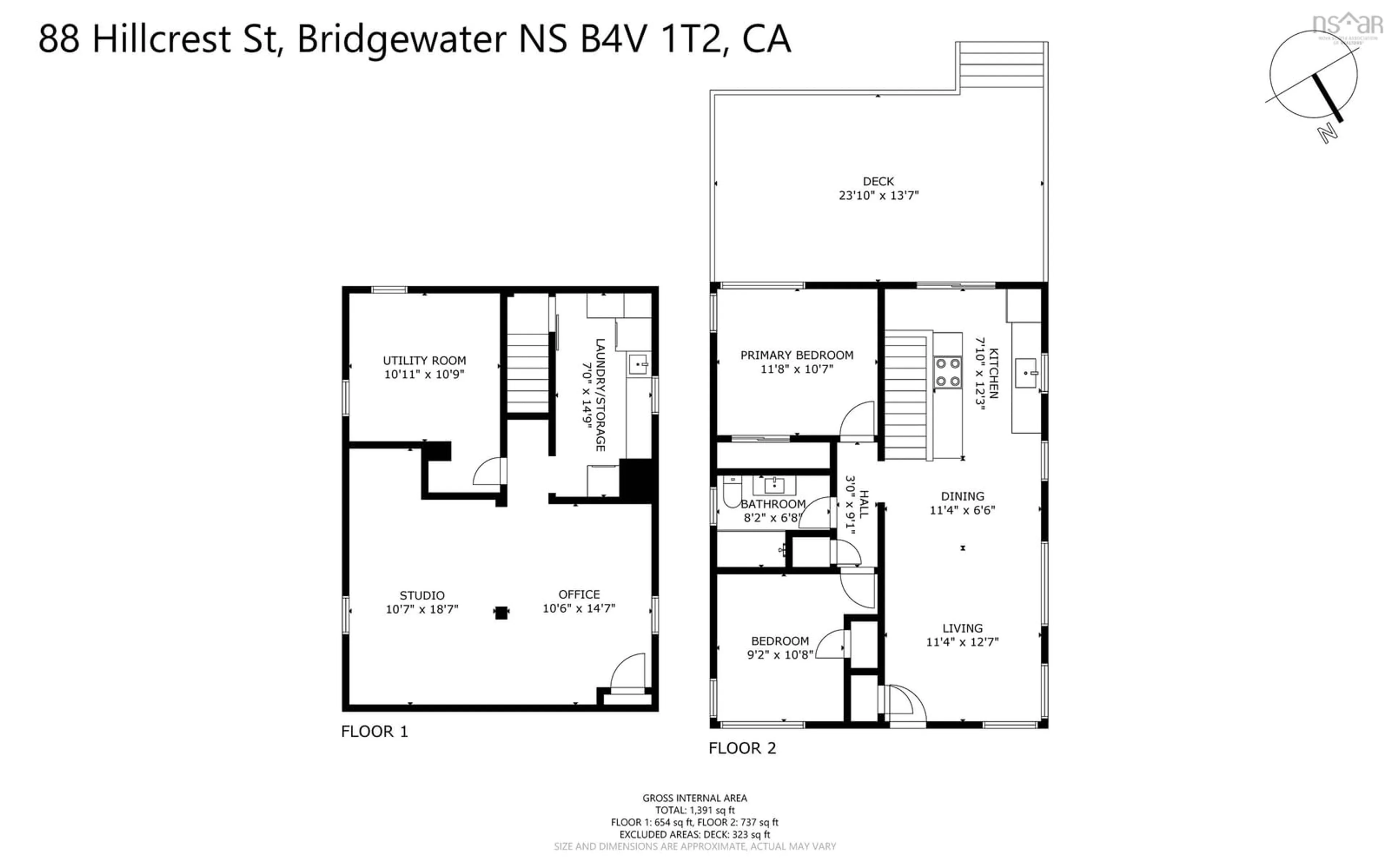 Floor plan for 88 Hillcrest St, Bridgewater Nova Scotia B4T 1T3