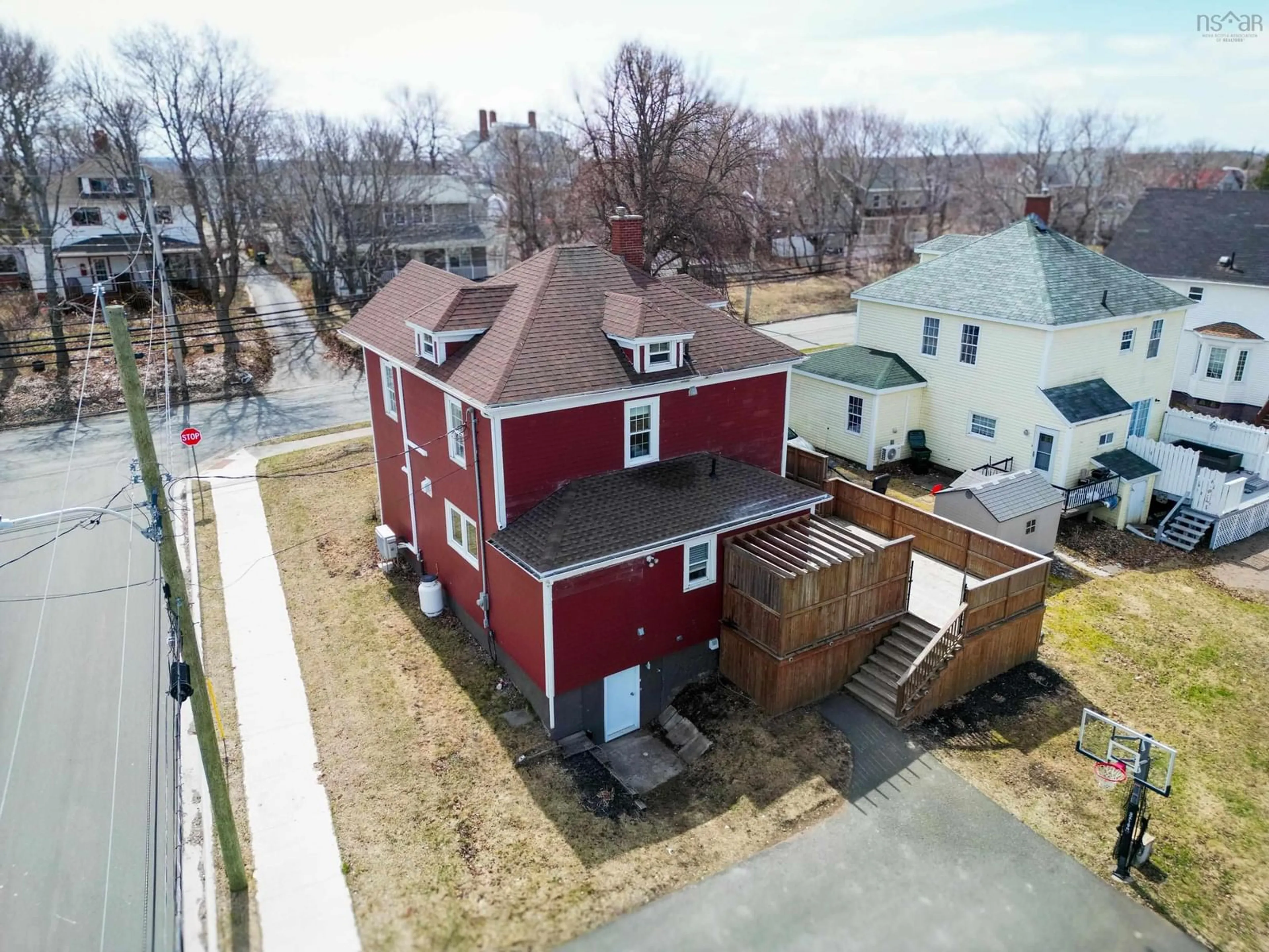 A pic from outside/outdoor area/front of a property/back of a property/a pic from drone, street for 760 Main St, Glace Bay Nova Scotia B1A 4Y9