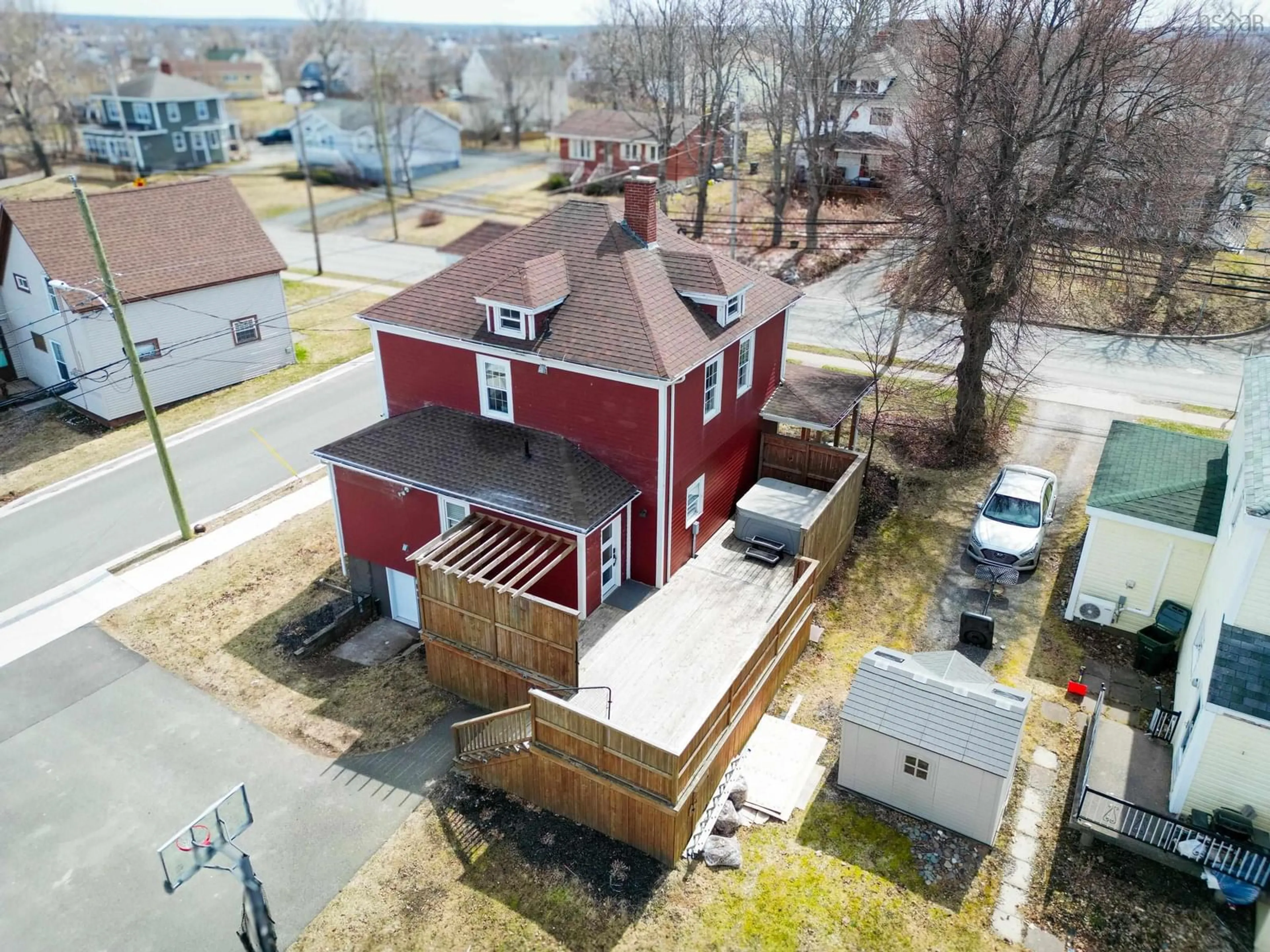 A pic from outside/outdoor area/front of a property/back of a property/a pic from drone, street for 760 Main St, Glace Bay Nova Scotia B1A 4Y9
