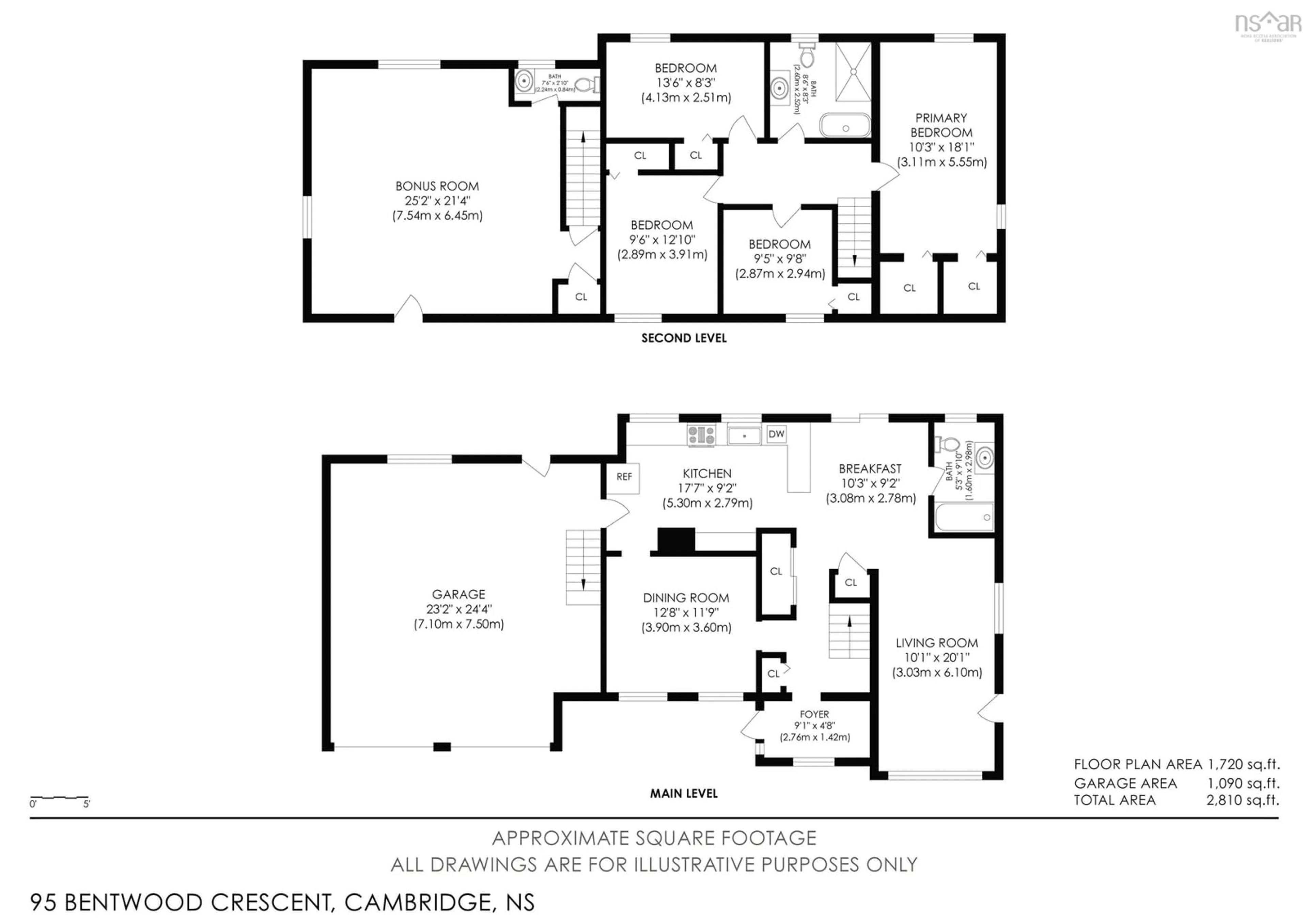 Floor plan for 95 Bentwood Cres, Cambridge Nova Scotia B0P 1G0
