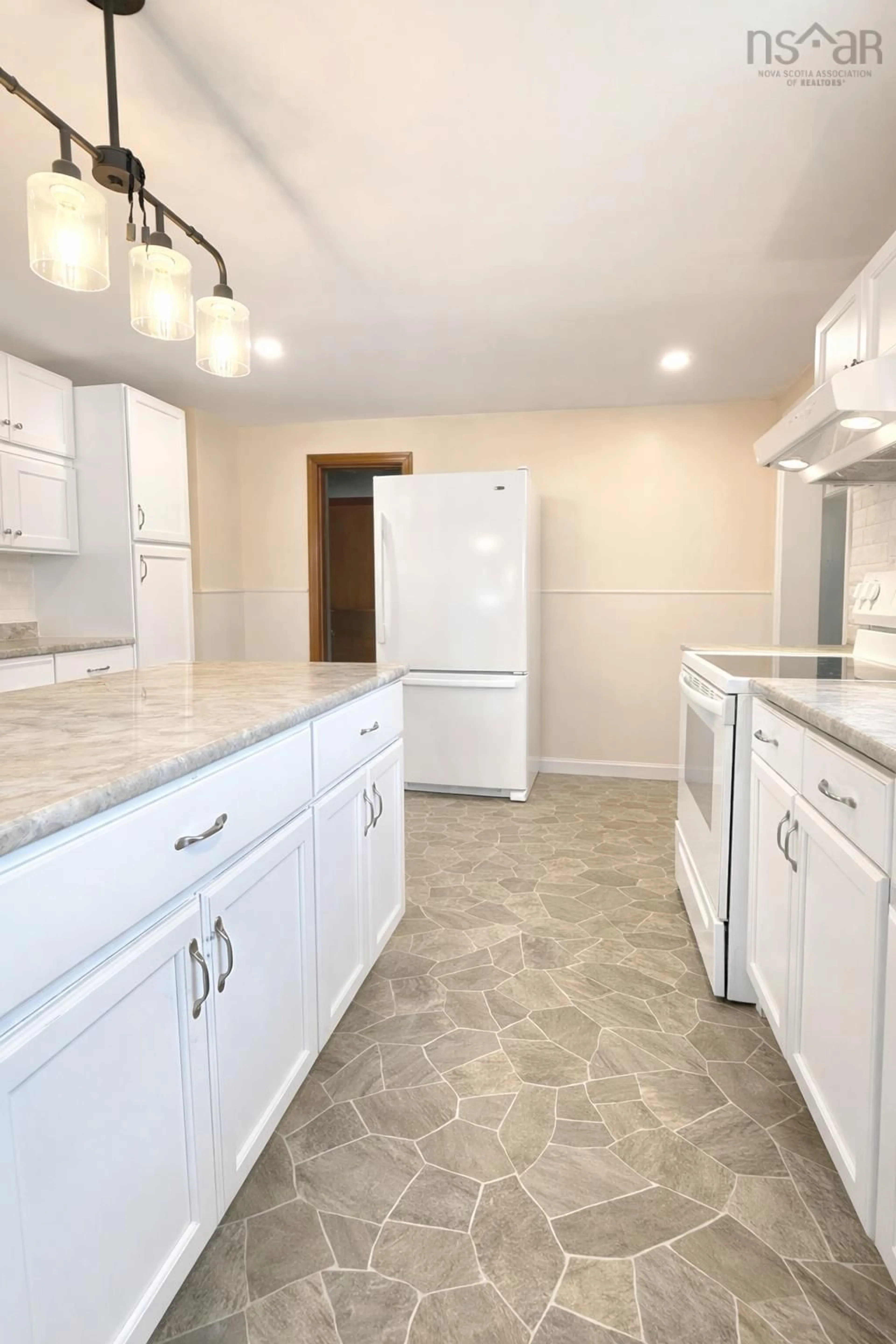 Open concept kitchen, ceramic/tile floor for 2252 Highway 1, Upper Clements Nova Scotia B0S 1A0