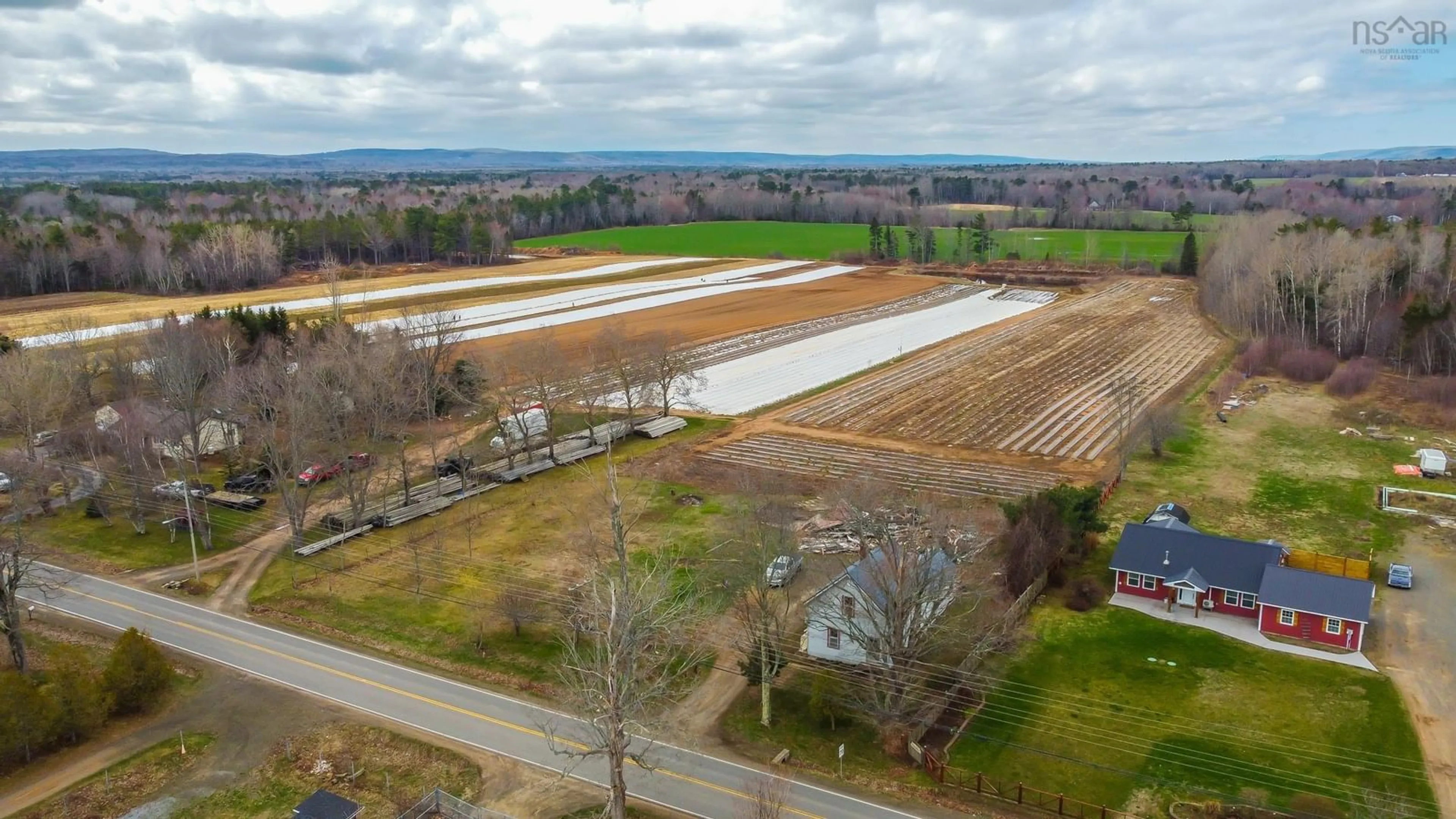 A pic from outside/outdoor area/front of a property/back of a property/a pic from drone, water/lake/river/ocean view for 245 Stronach Mountain Rd, Melvern Square Nova Scotia B0P 1R0