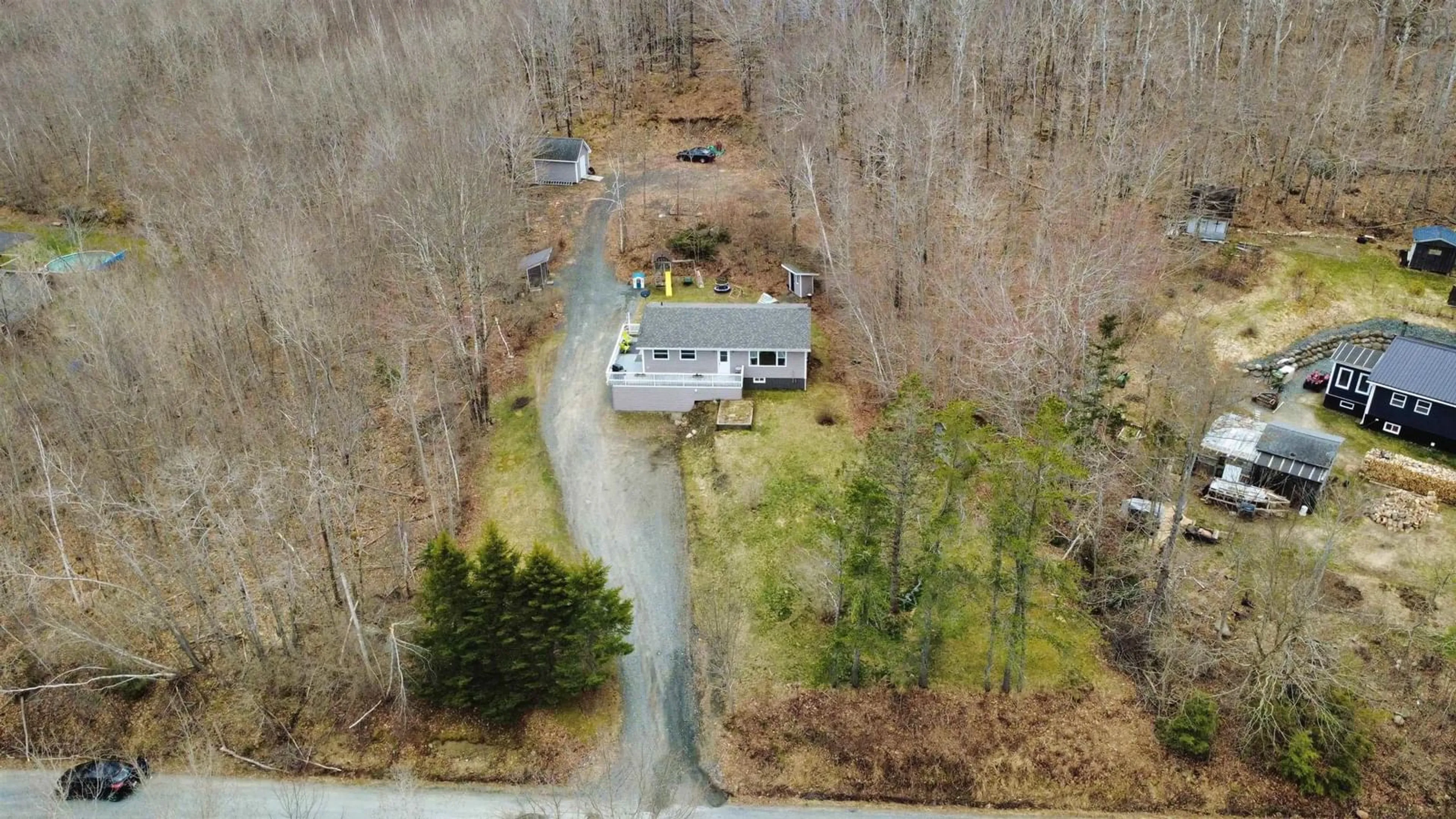 A pic from outside/outdoor area/front of a property/back of a property/a pic from drone, street for 501 Sarty Rd, Camperdown Nova Scotia B4V 6V3