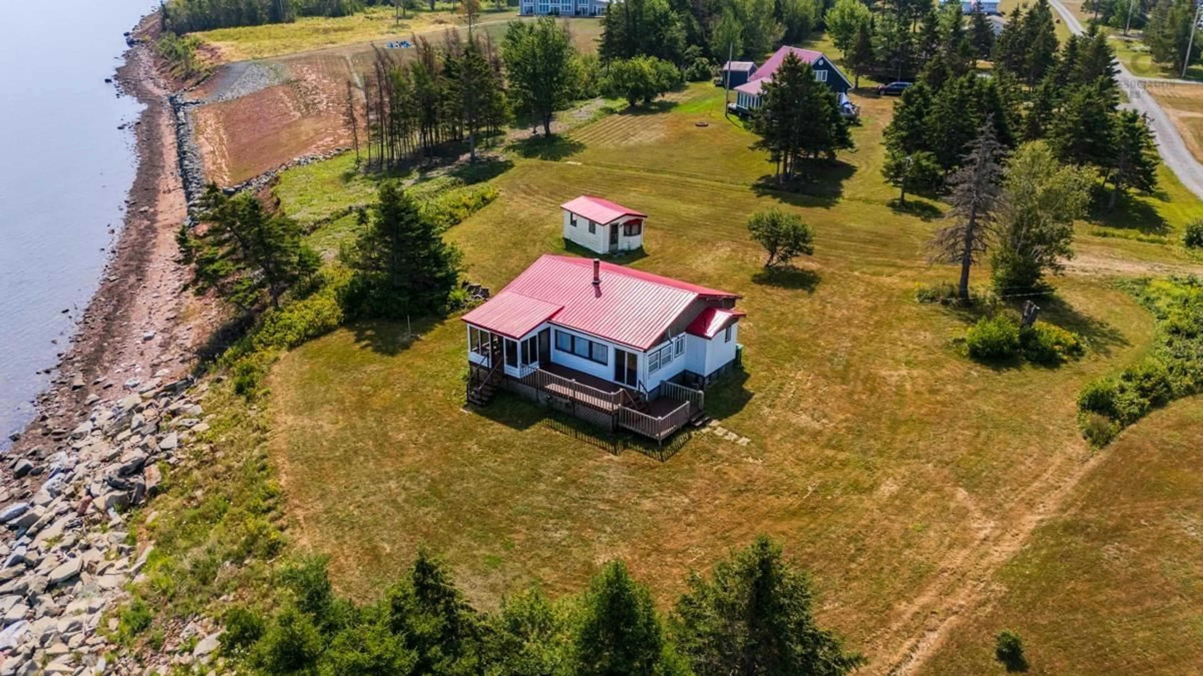 A pic from outside/outdoor area/front of a property/back of a property/a pic from drone, building for 102 Island View Subdivision Dr, Malagash Nova Scotia B0K 1E0