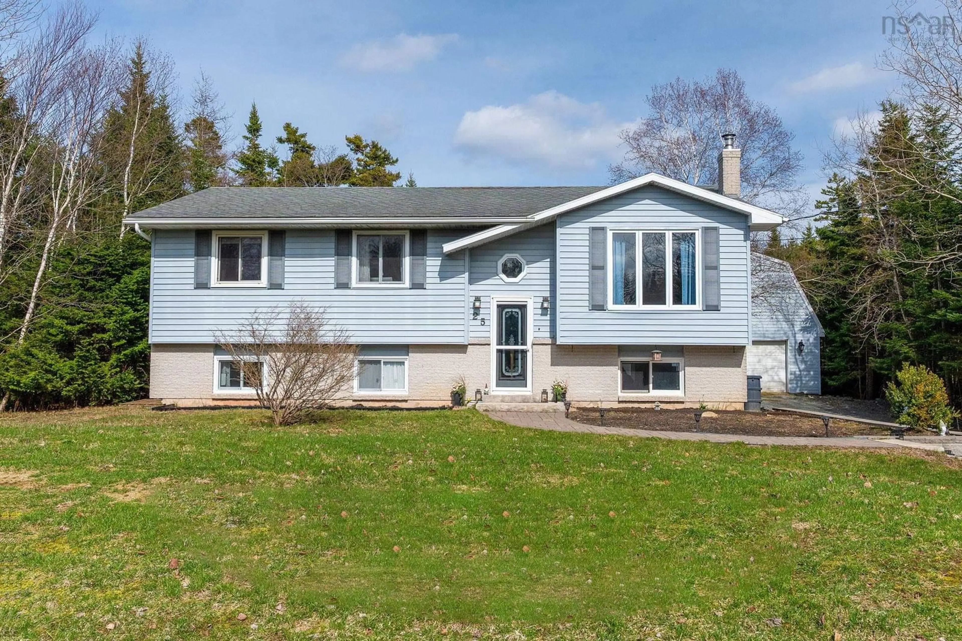 Home with vinyl exterior material, street for 25 Lester Dr, Lawrencetown Nova Scotia B2Z 1C9