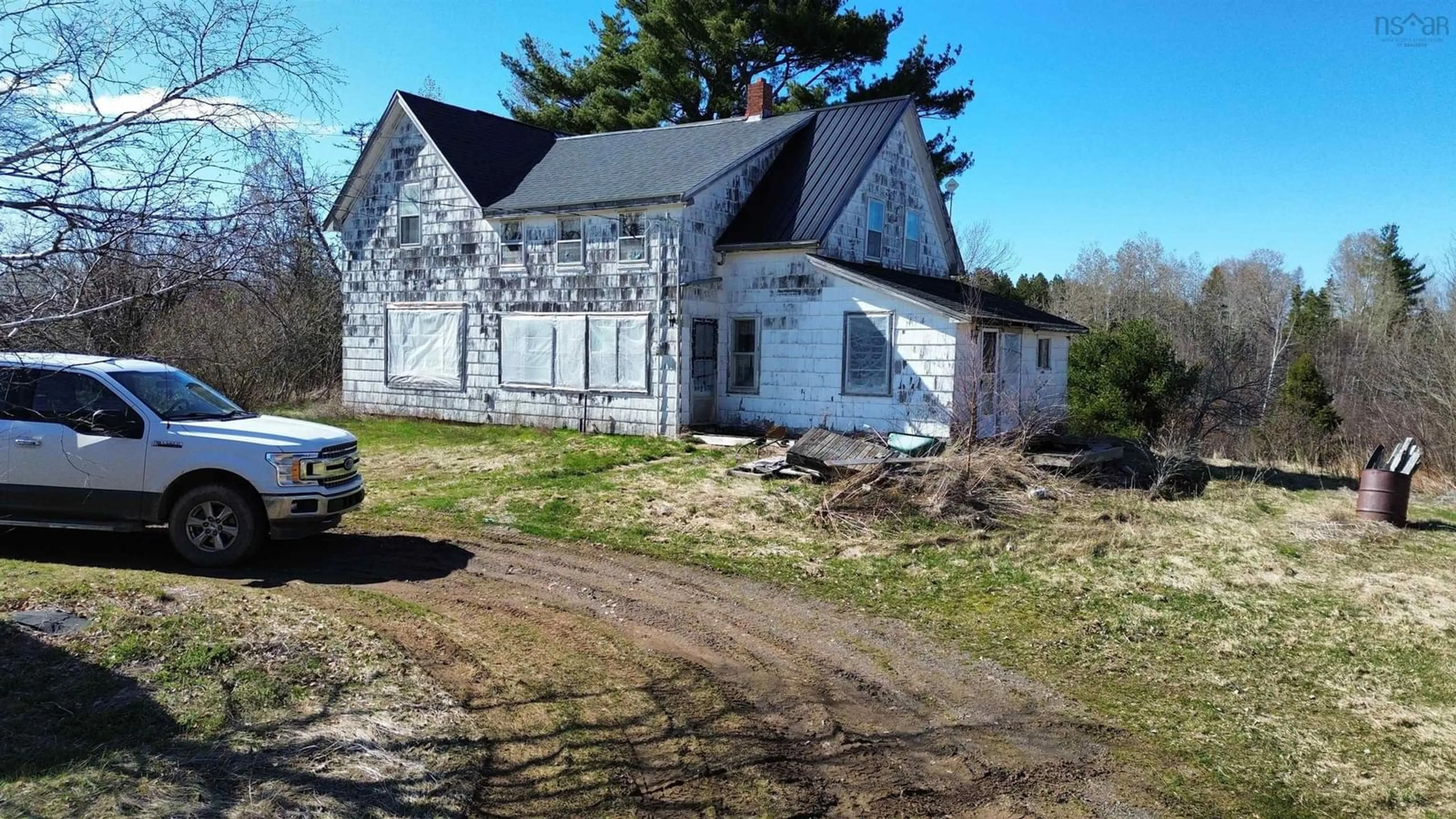 A pic from outside/outdoor area/front of a property/back of a property/a pic from drone, building for 5882 New Truro Rd, New Annan Nova Scotia B0K 1V0