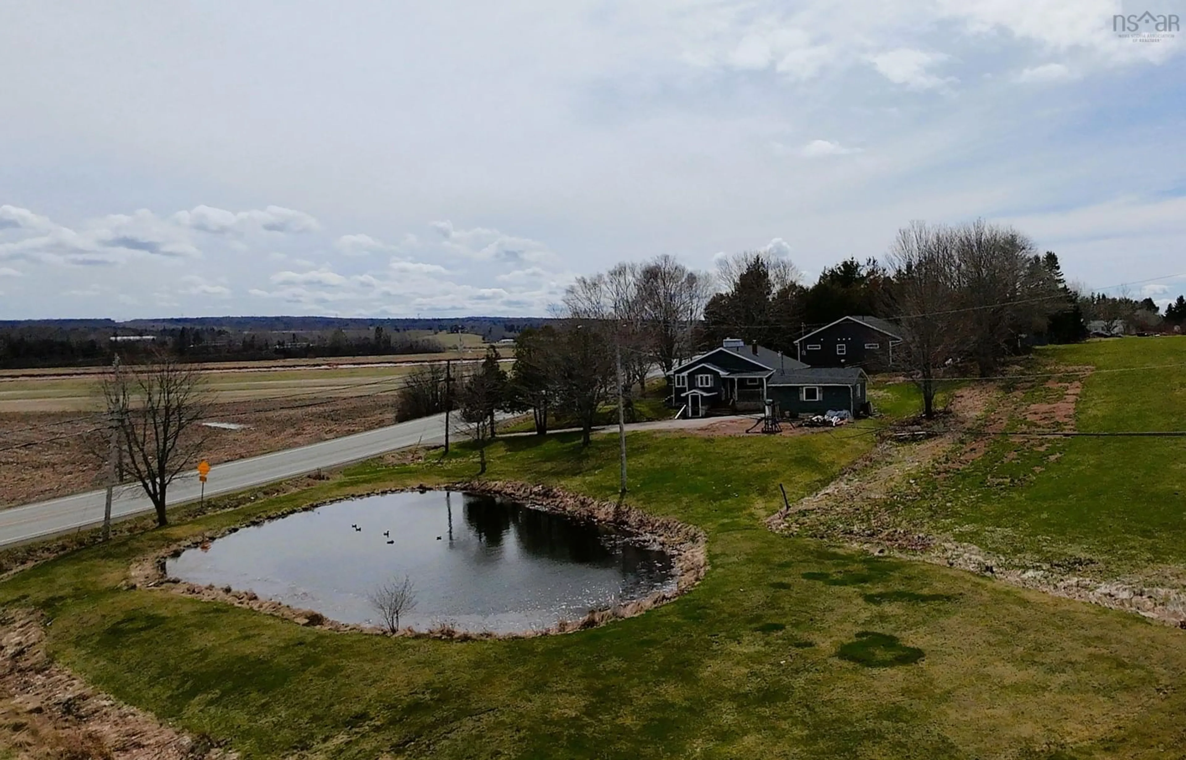 A pic from outside/outdoor area/front of a property/back of a property/a pic from drone, water/lake/river/ocean view for 13191 Highway 2, Central Onslow Nova Scotia B6L 5C7