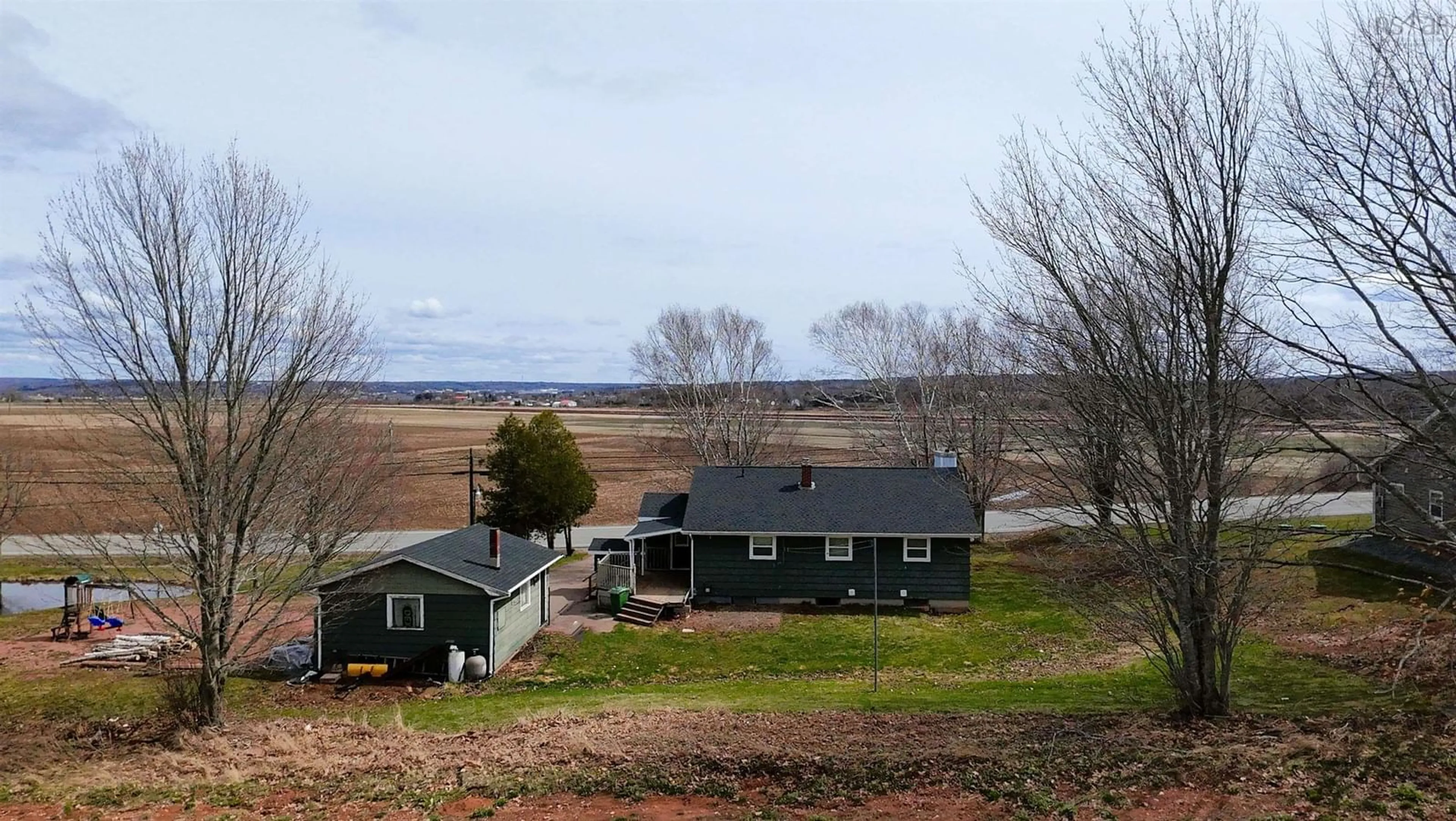 A pic from outside/outdoor area/front of a property/back of a property/a pic from drone, water/lake/river/ocean view for 13191 Highway 2, Central Onslow Nova Scotia B6L 5C7