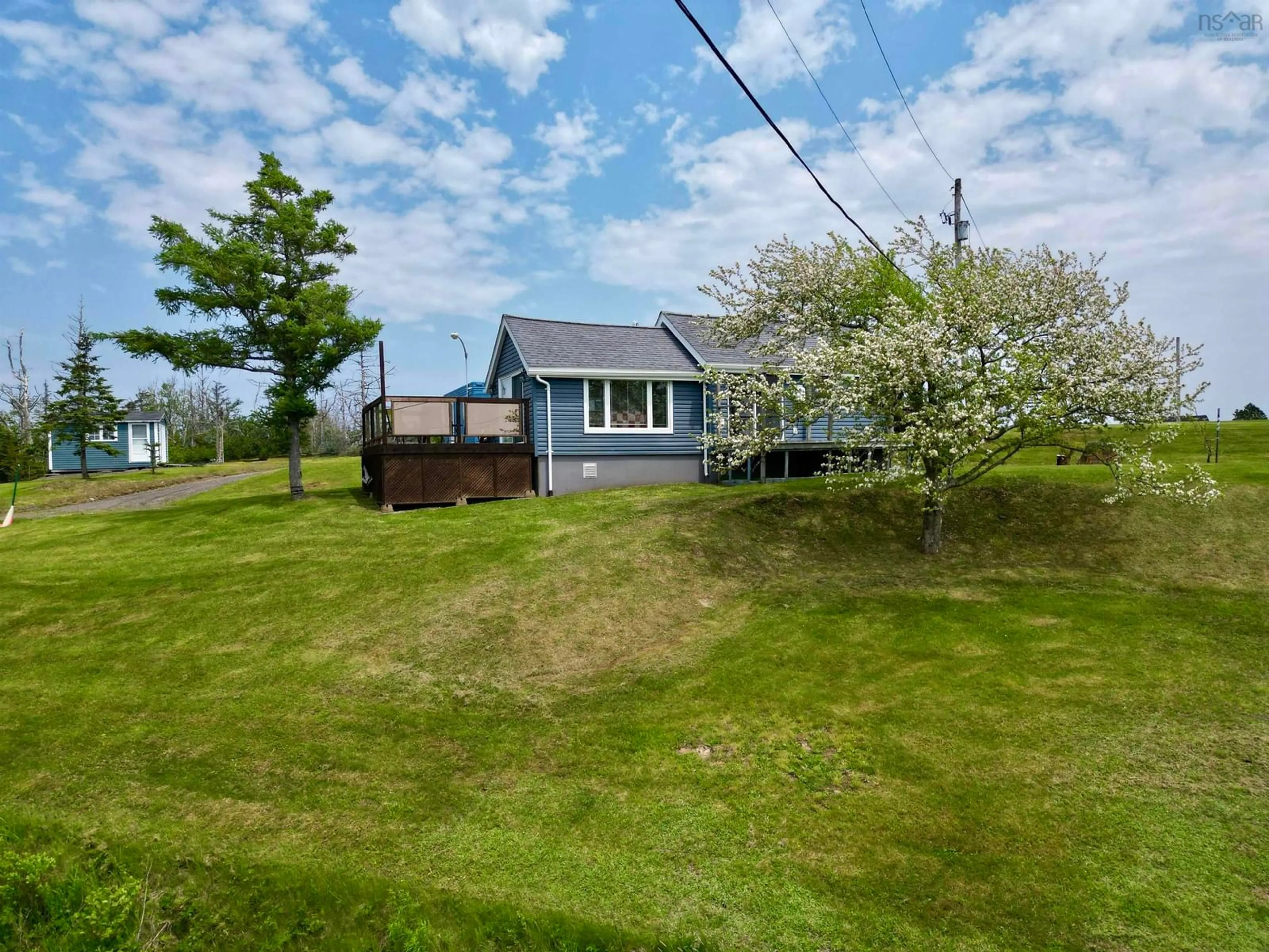 A pic from outside/outdoor area/front of a property/back of a property/a pic from drone, water/lake/river/ocean view for 22 Janvrin Harbour Rd., St. Marys Nova Scotia B0E 3J0