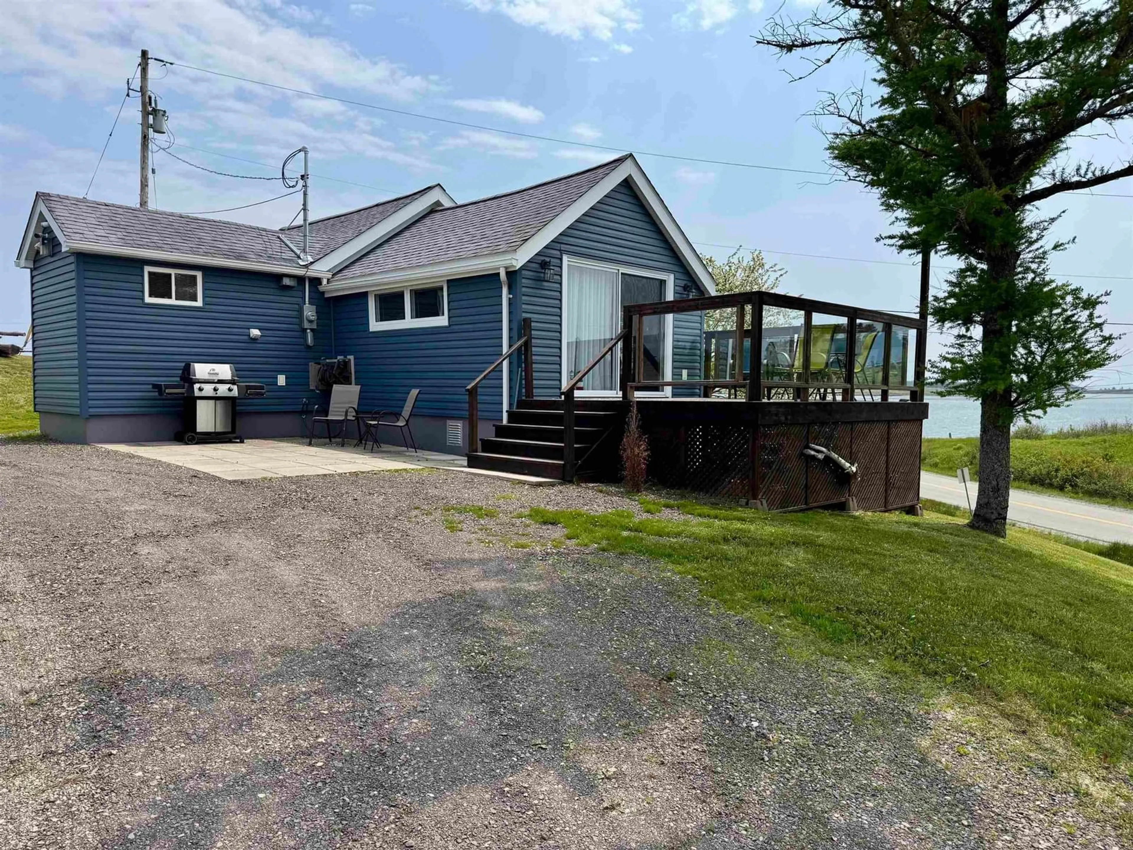 A pic from outside/outdoor area/front of a property/back of a property/a pic from drone, water/lake/river/ocean view for 22 Janvrin Harbour Rd., St. Marys Nova Scotia B0E 3J0