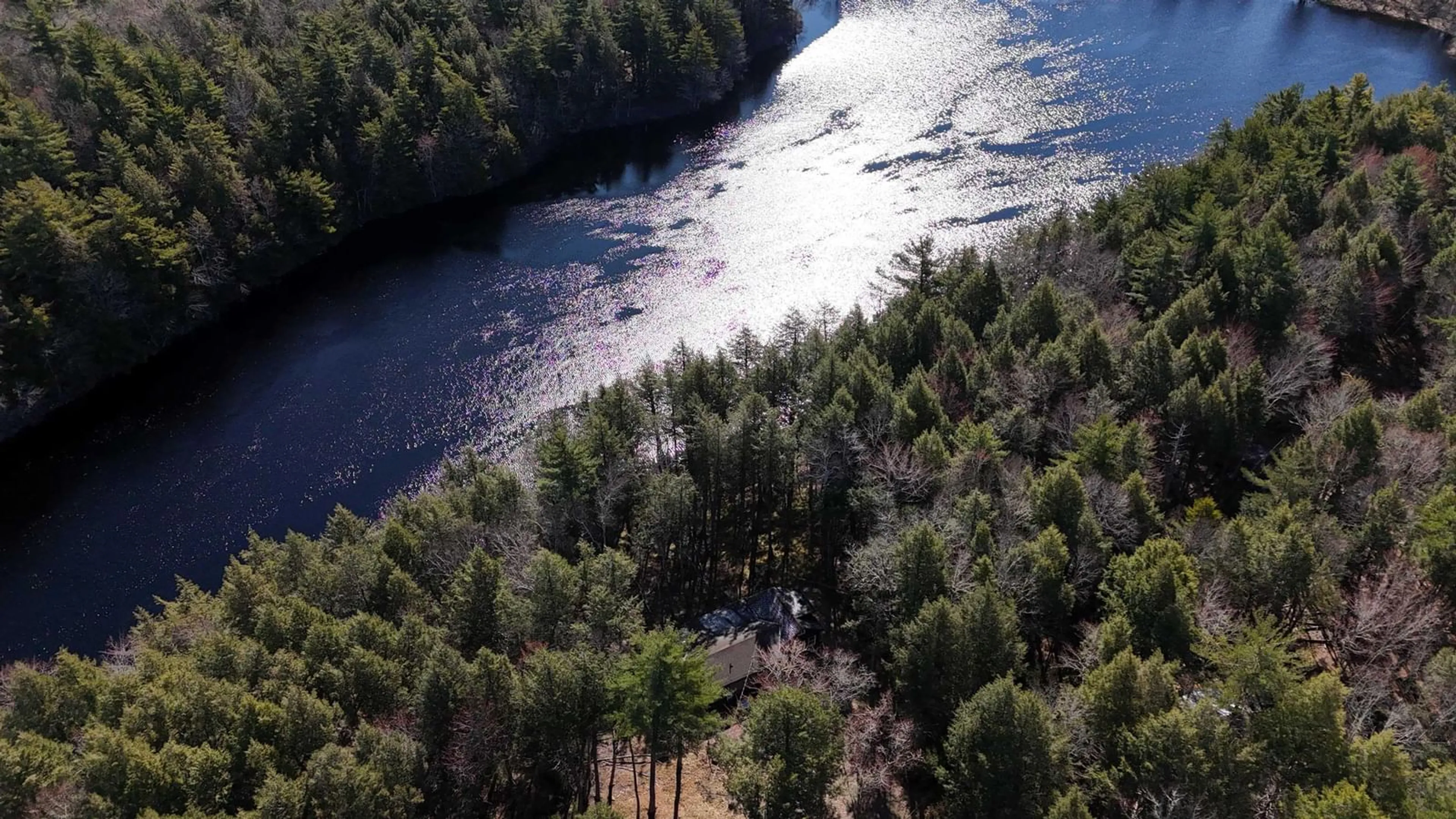 A pic from outside/outdoor area/front of a property/back of a property/a pic from drone, water/lake/river/ocean view for 87 Edith's Point Rd, South Brookfield Nova Scotia B0T 1K0
