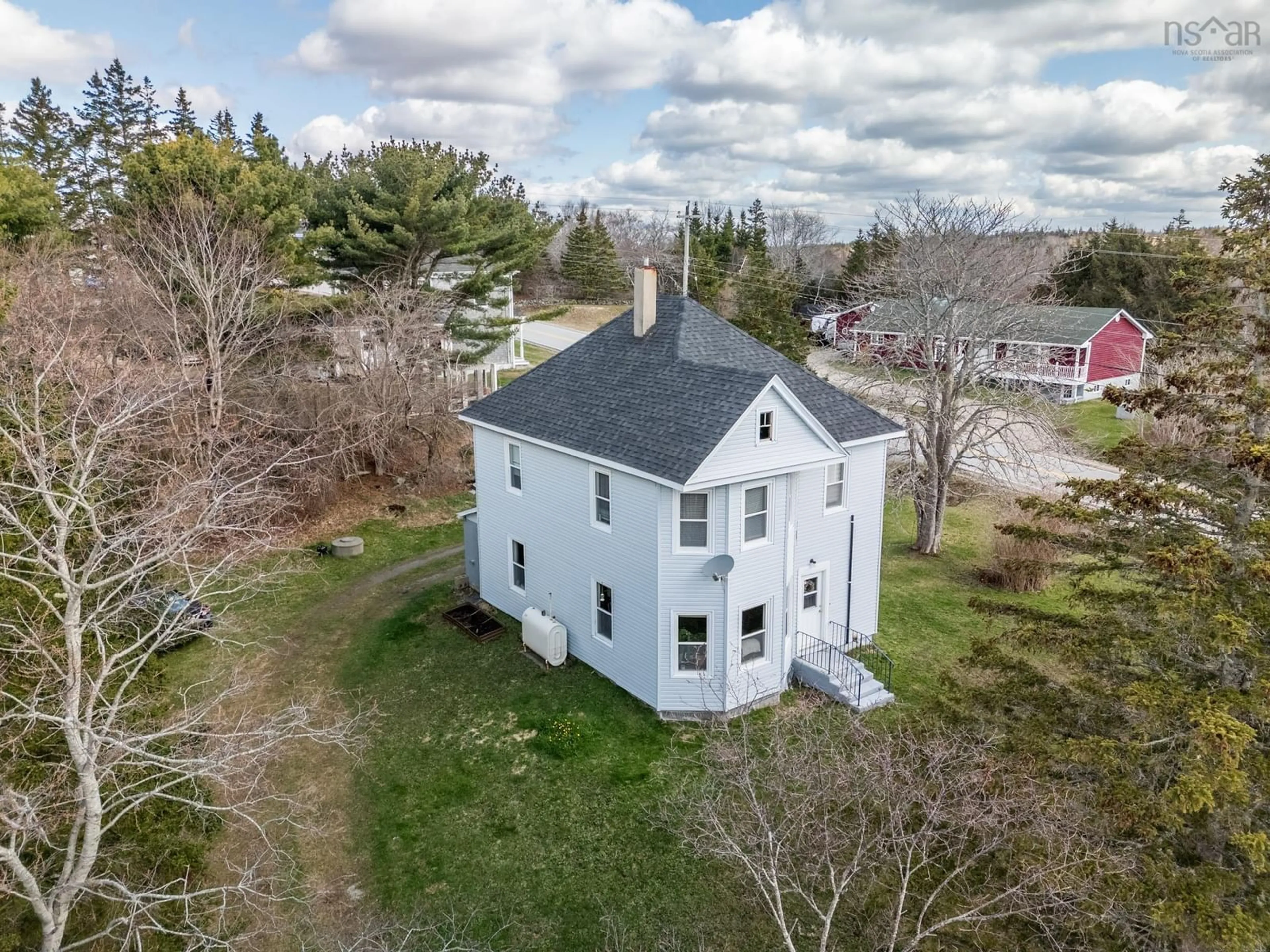 A pic from outside/outdoor area/front of a property/back of a property/a pic from drone, building for 2683 Highway 308, Amiraults Hill Nova Scotia B0W 3M0
