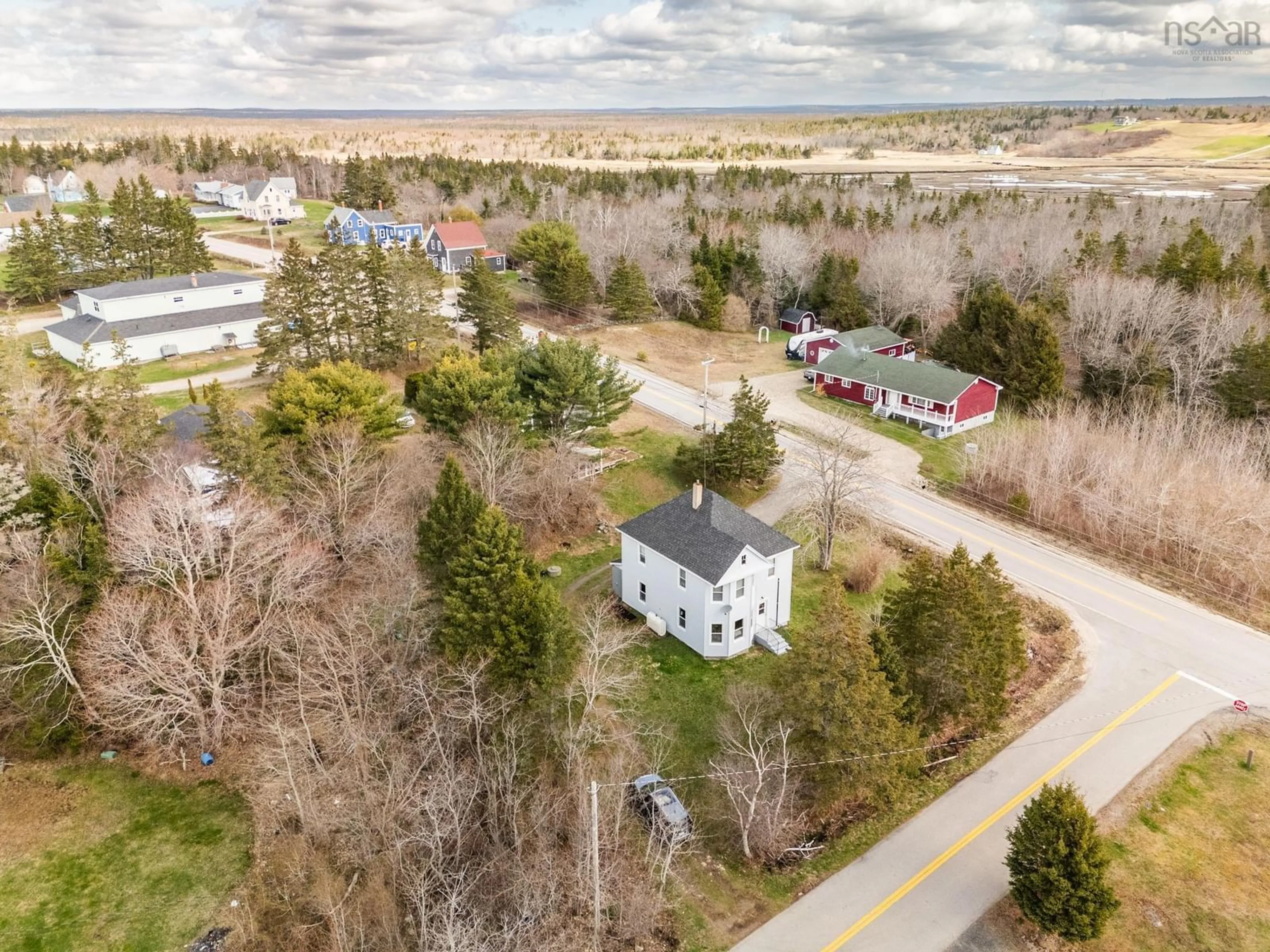 A pic from outside/outdoor area/front of a property/back of a property/a pic from drone, street for 2683 Highway 308, Amiraults Hill Nova Scotia B0W 3M0