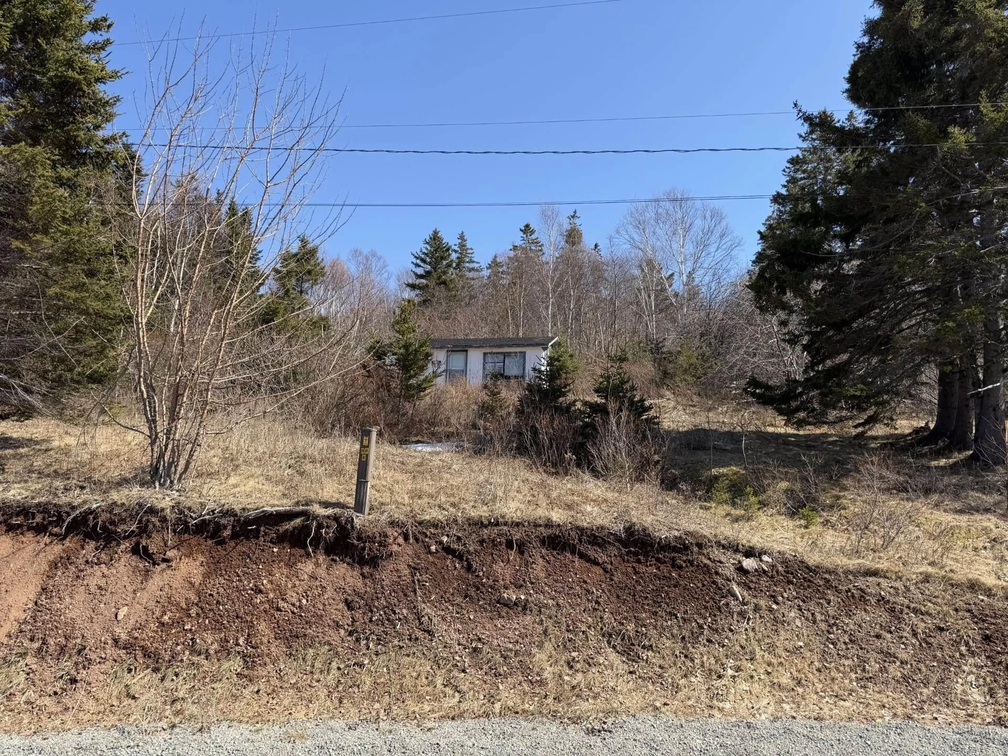 A pic from outside/outdoor area/front of a property/back of a property/a pic from drone, forest/trees view for 185 Derby Point Rd, Grand Narrows Nova Scotia B1T 1E1