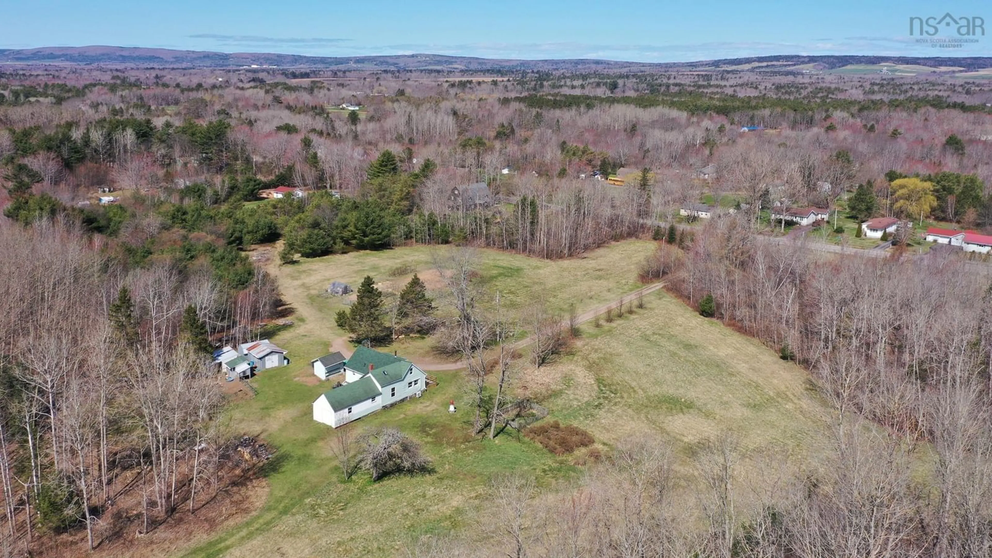 A pic from outside/outdoor area/front of a property/back of a property/a pic from drone, unknown for 2217 Old Mill Rd, South Farmington Nova Scotia B0P 1W0