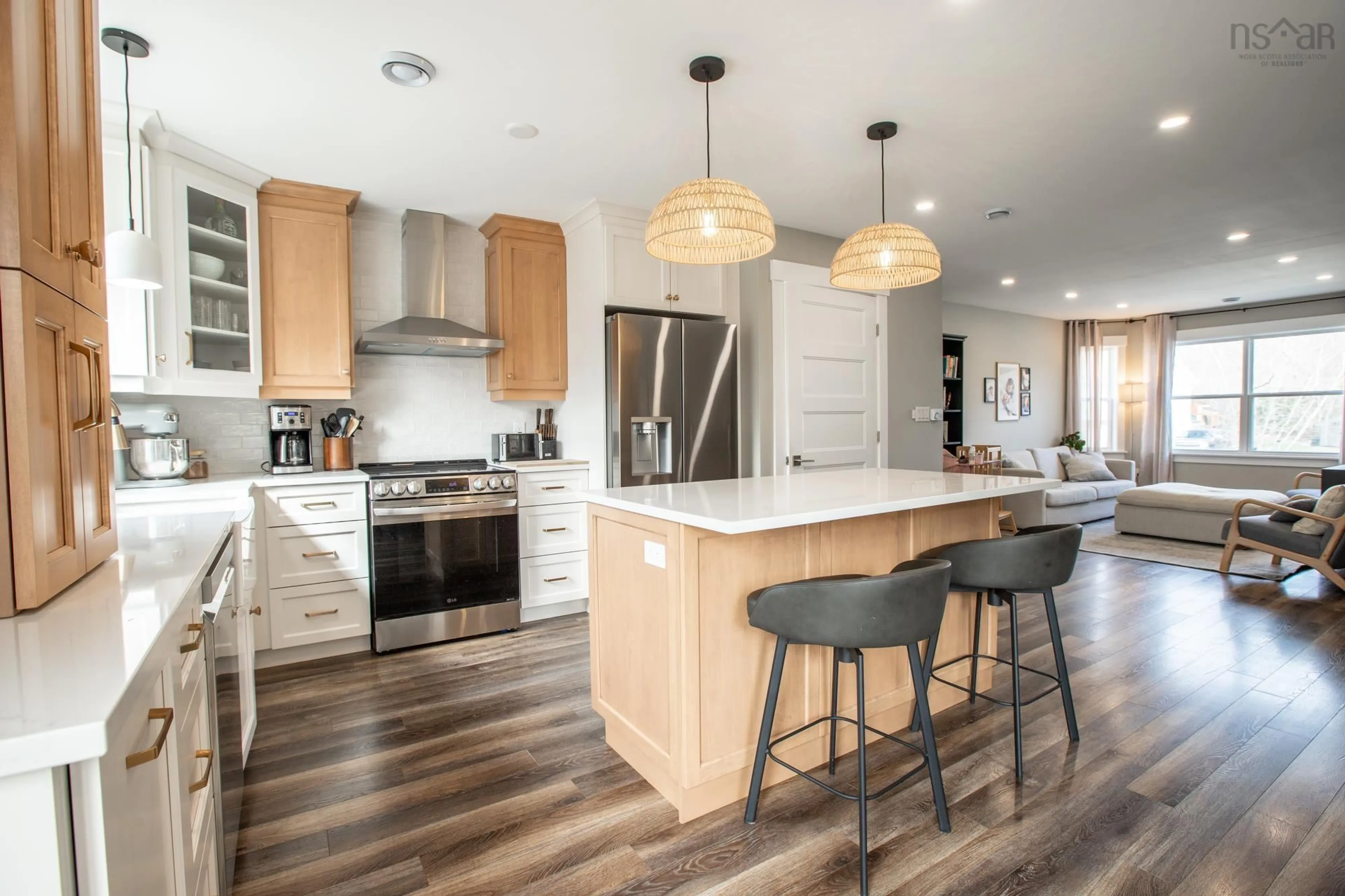 Open concept kitchen, wood/laminate floor for Wilson Rd #4, Enfield Nova Scotia B2T 1J7