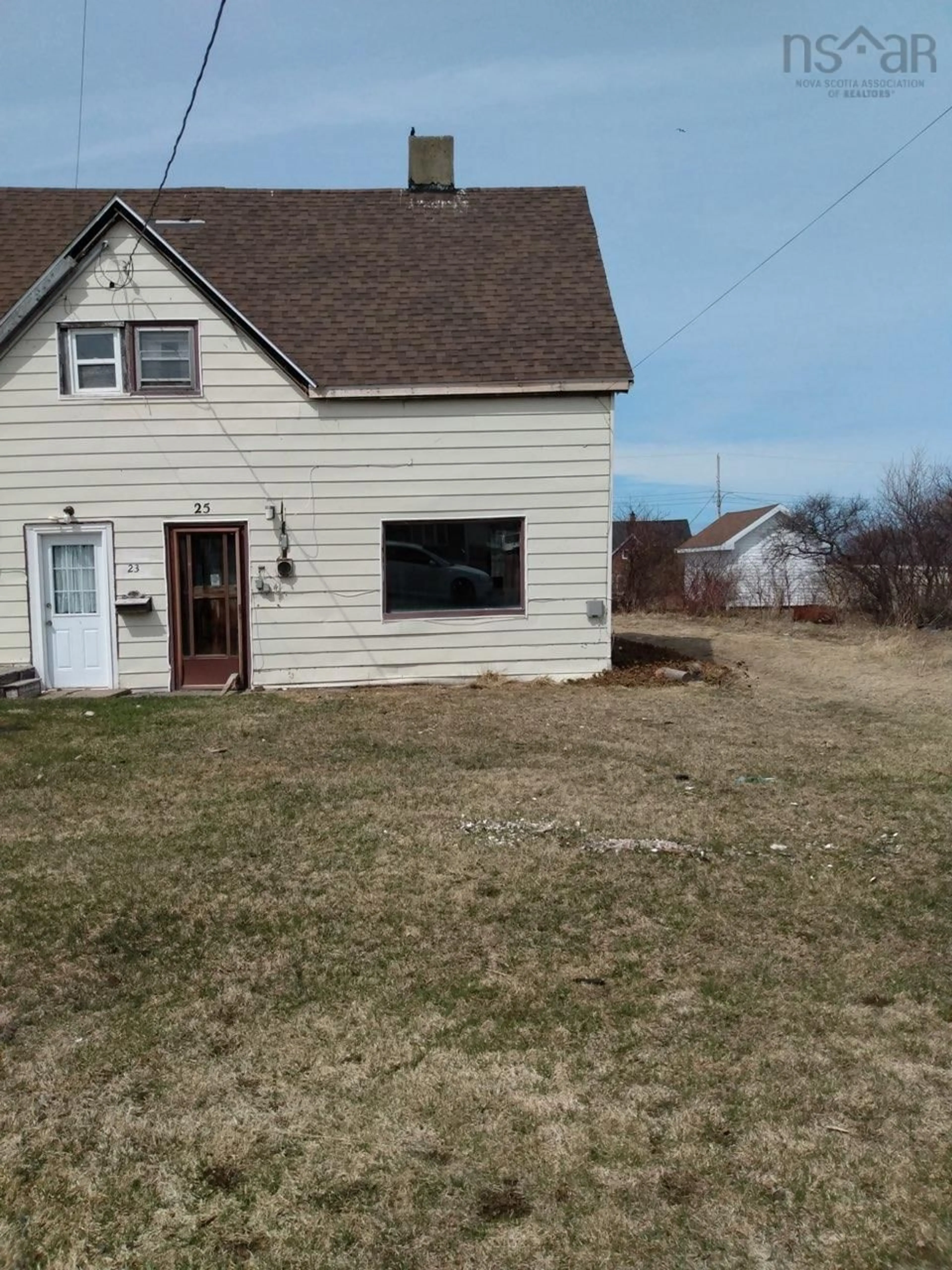 A pic from outside/outdoor area/front of a property/back of a property/a pic from drone, building for 25 Fourth St, Glace Bay Nova Scotia B1A 4H5