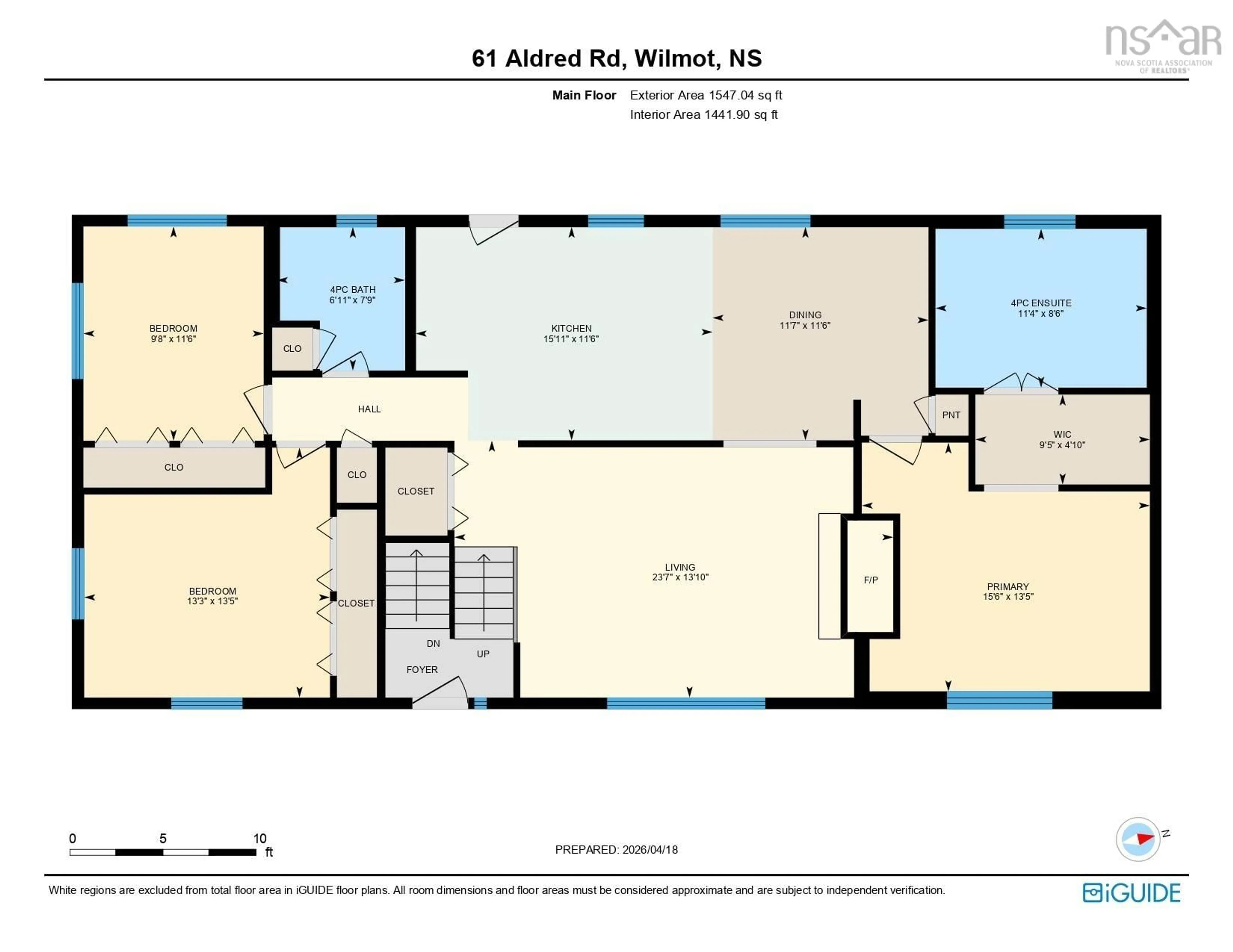 Floor plan for 61 Aldred Road, Wilmot Nova Scotia B0P 1R0