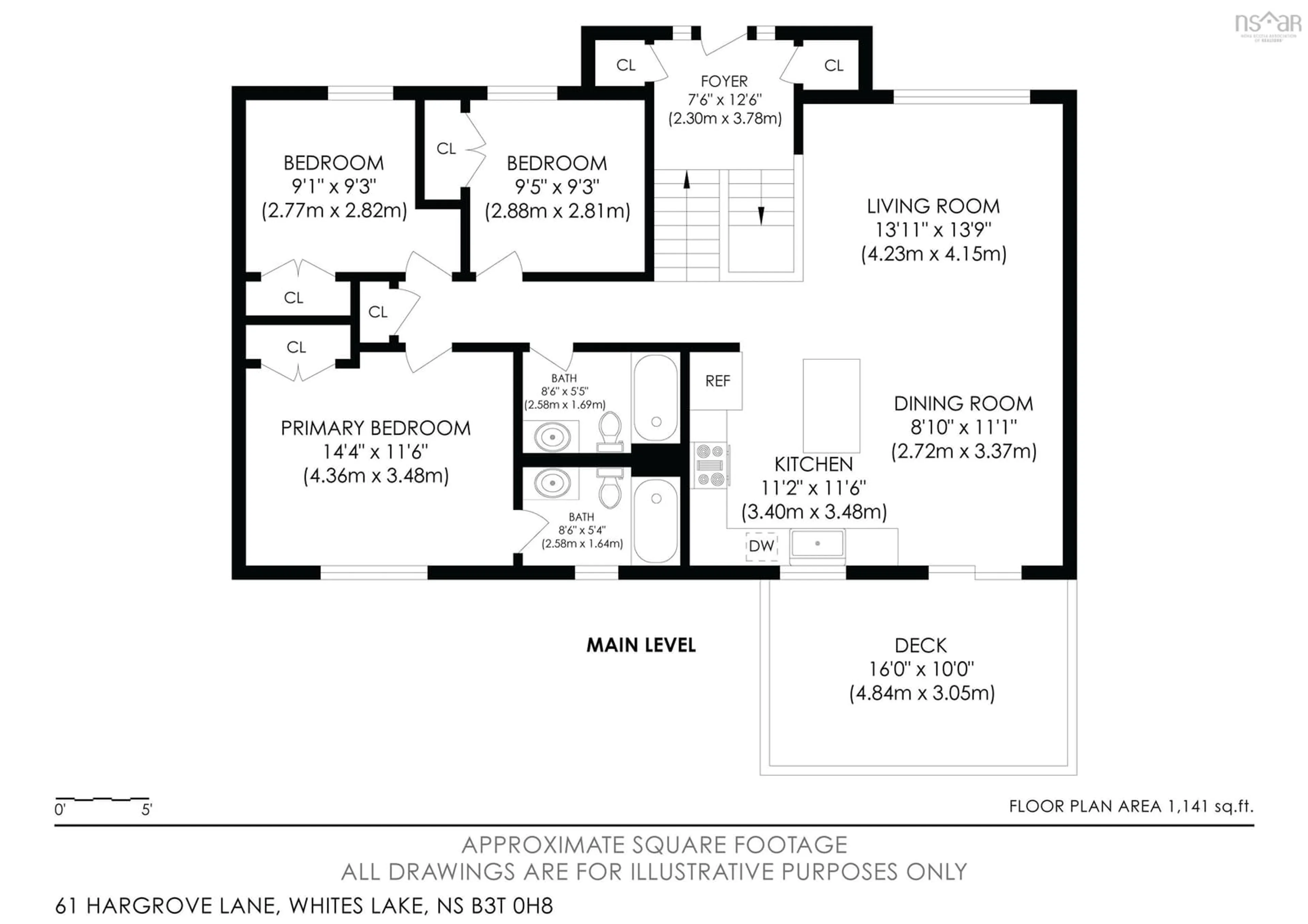 Floor plan for 61 Hargrove Lane, Whites Lake Nova Scotia B3T 0H8