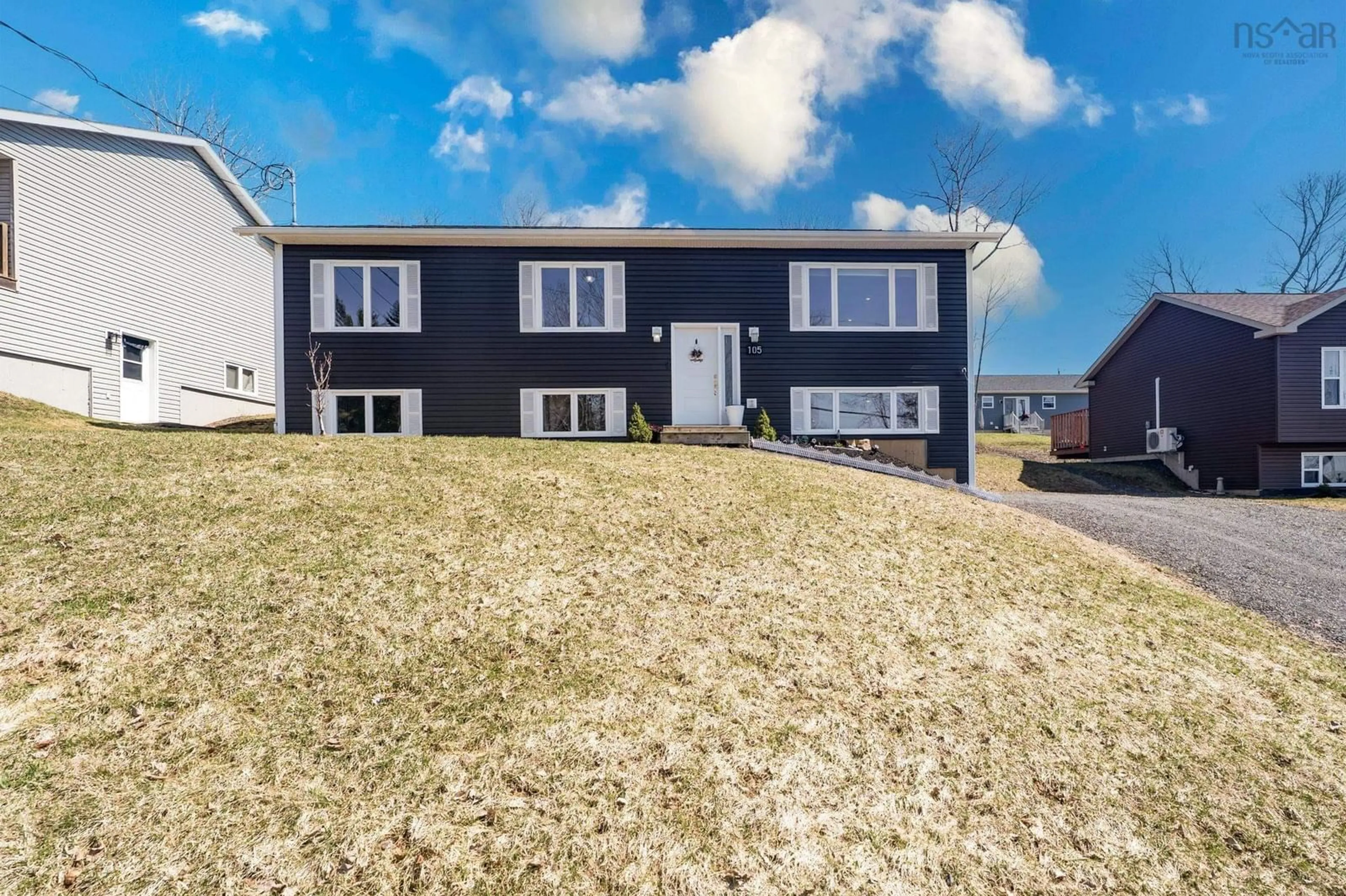 Home with vinyl exterior material, street for 105 Birchview Cres, New Glasgow Nova Scotia B2H 5T6