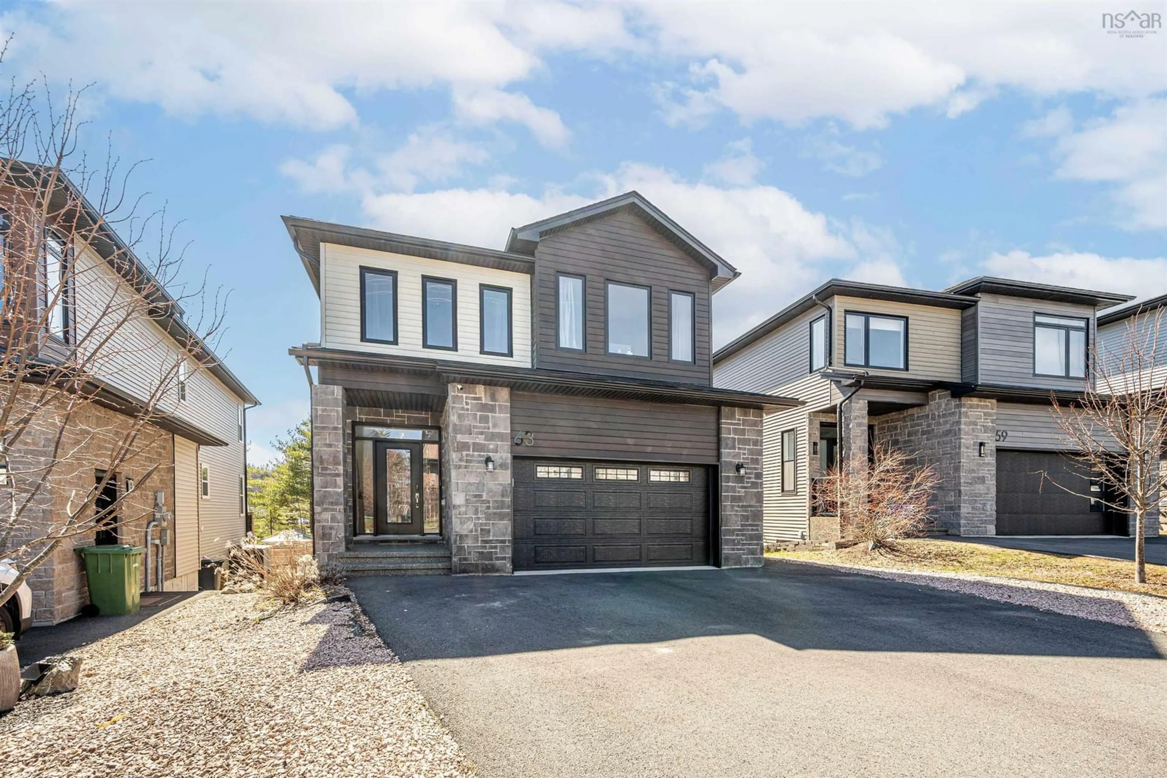 Home with brick exterior material, street for 63 Elizabeth Doane Dr, Bedford Nova Scotia B4B 1V1