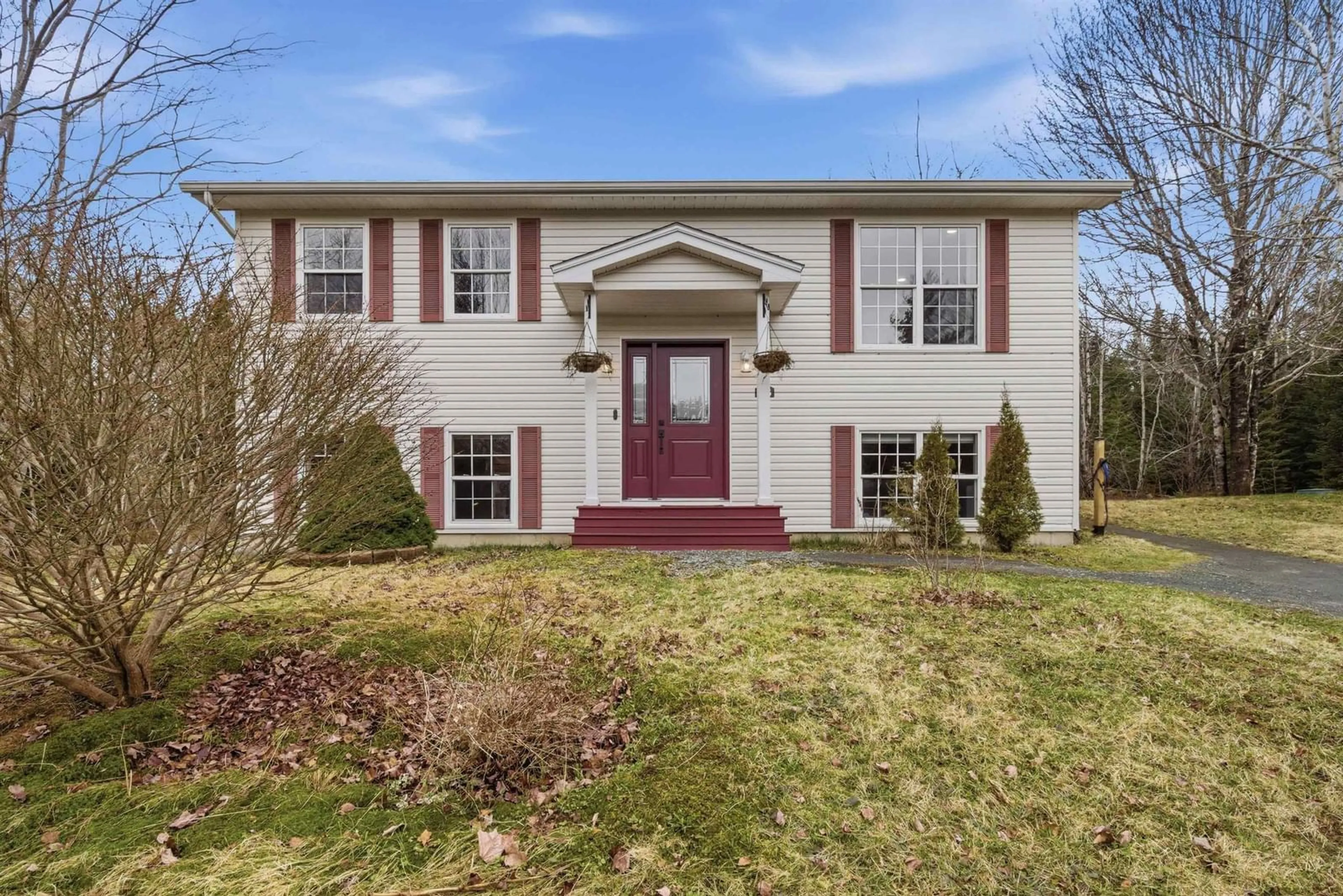 Home with vinyl exterior material, street for 15 Geneva Crt, Porters Lake Nova Scotia B3E 1J2