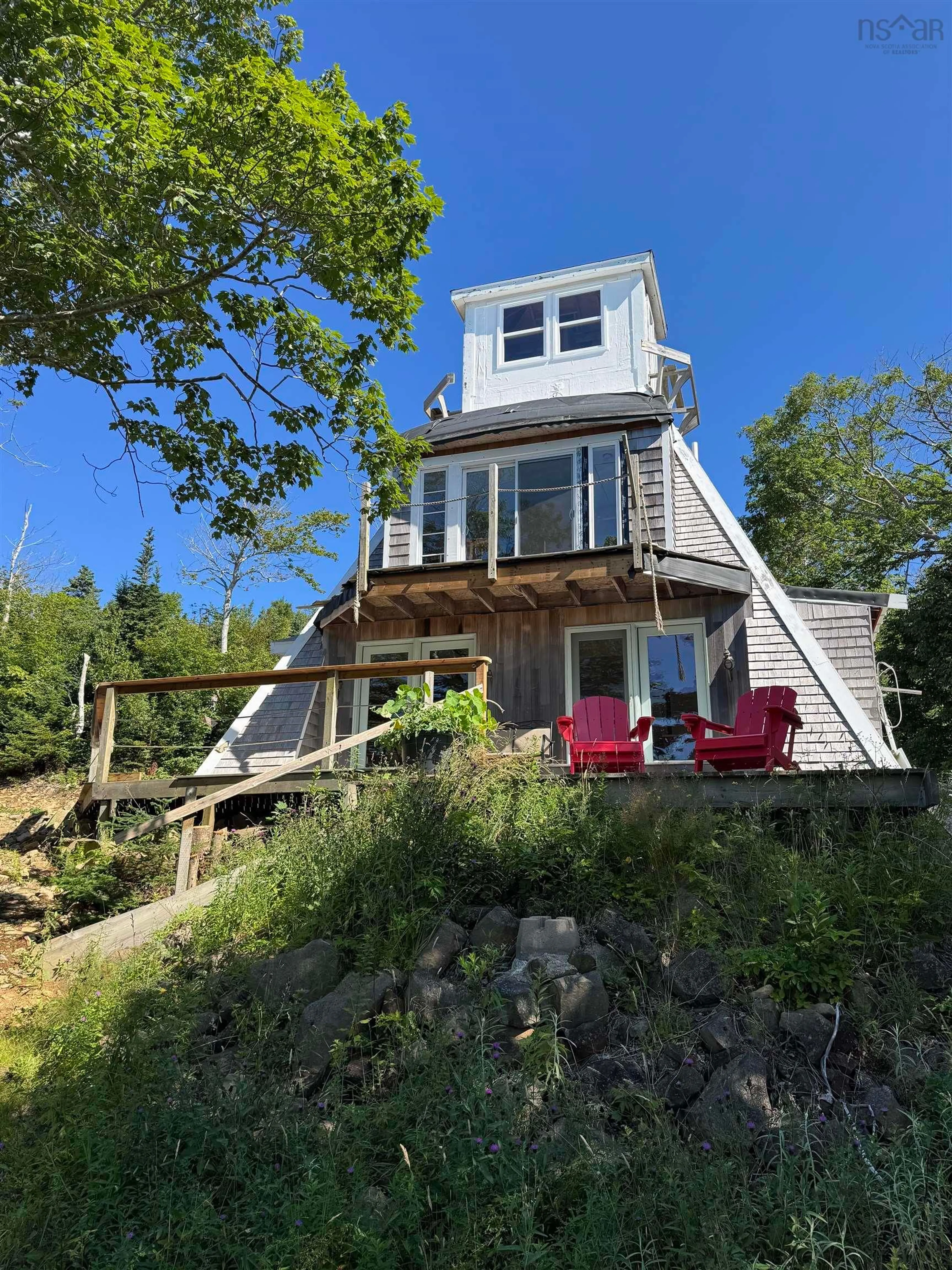 A pic from outside/outdoor area/front of a property/back of a property/a pic from drone, water/lake/river/ocean view for 111 St Mary's Lane, Waterford Nova Scotia B0V 1A0