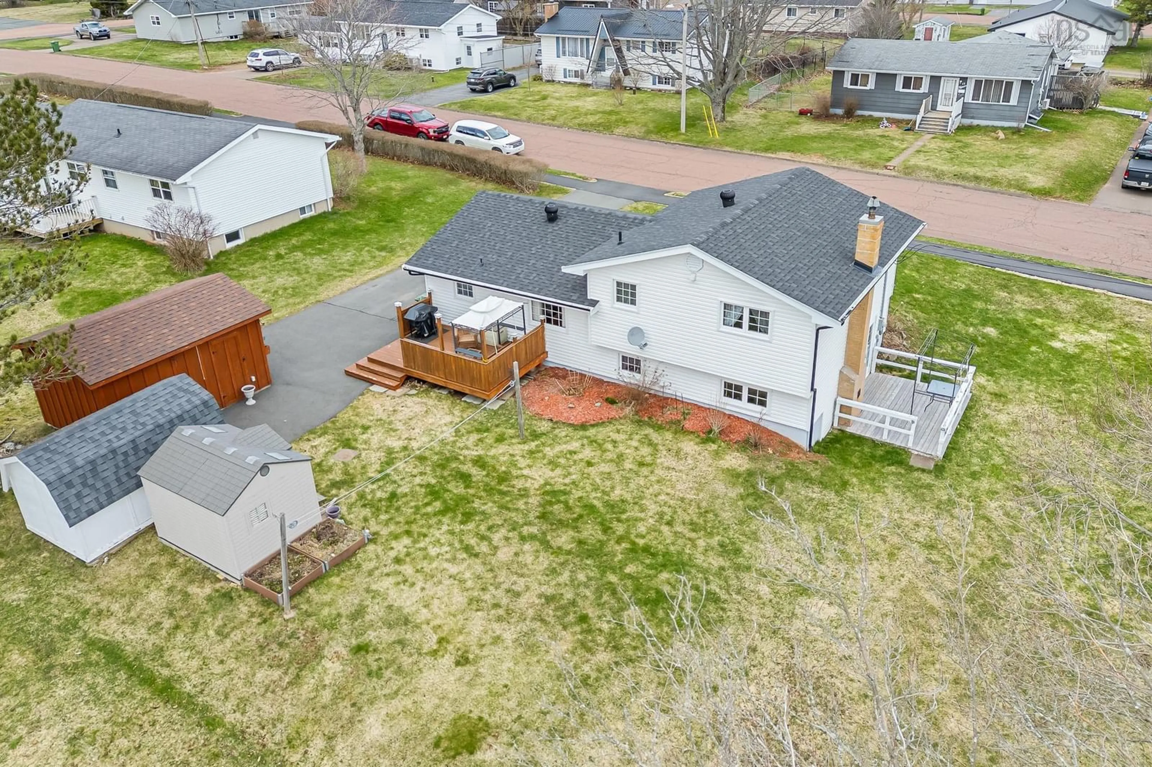 A pic from outside/outdoor area/front of a property/back of a property/a pic from drone, street for 16 Thompson Dr, Bible Hill Nova Scotia B2N 5L6
