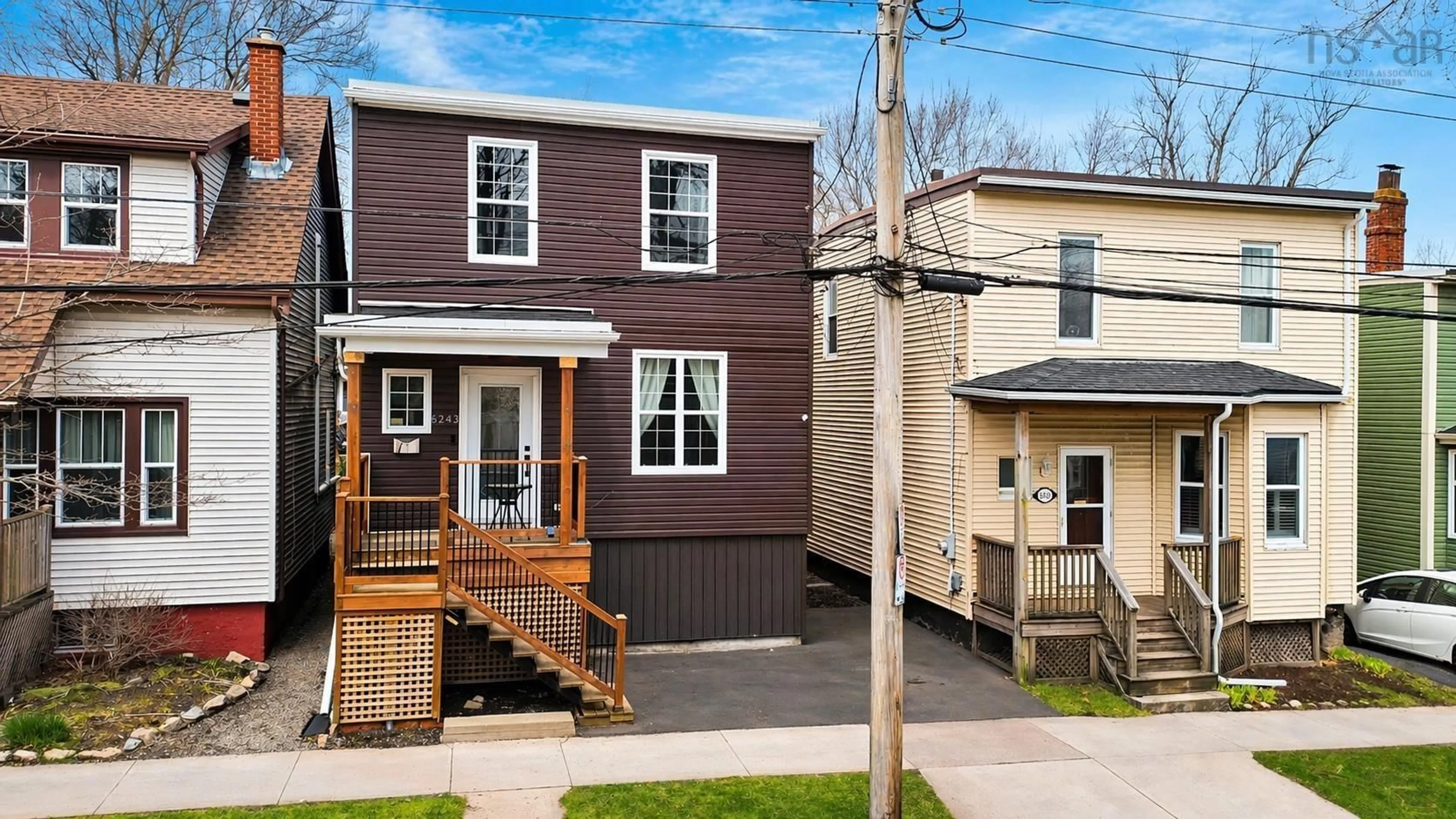 Home with vinyl exterior material, street for 6243 Seaforth St, Halifax Nova Scotia B3L 1R1
