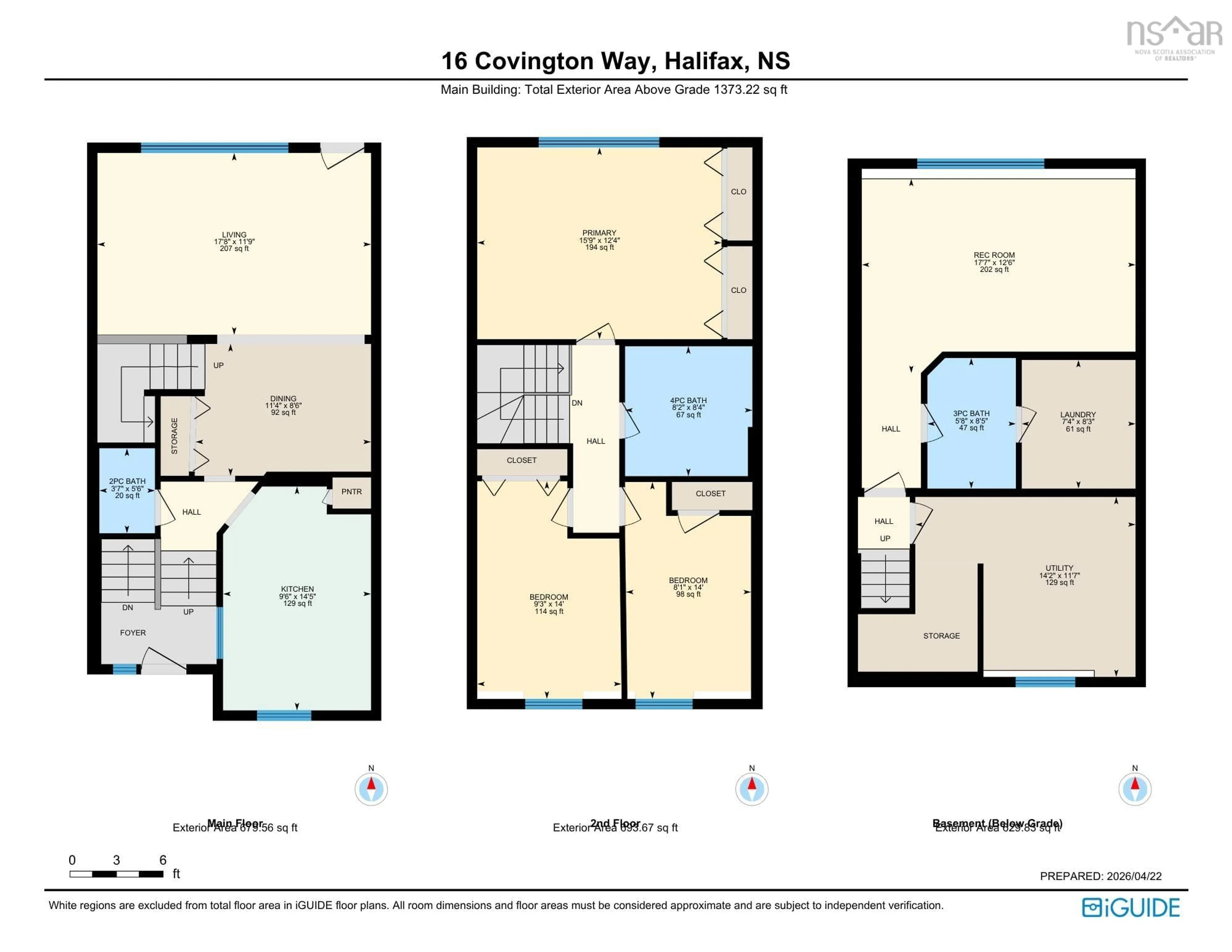 Floor plan for 16 Covington Way, Halifax Nova Scotia B3M 3K2