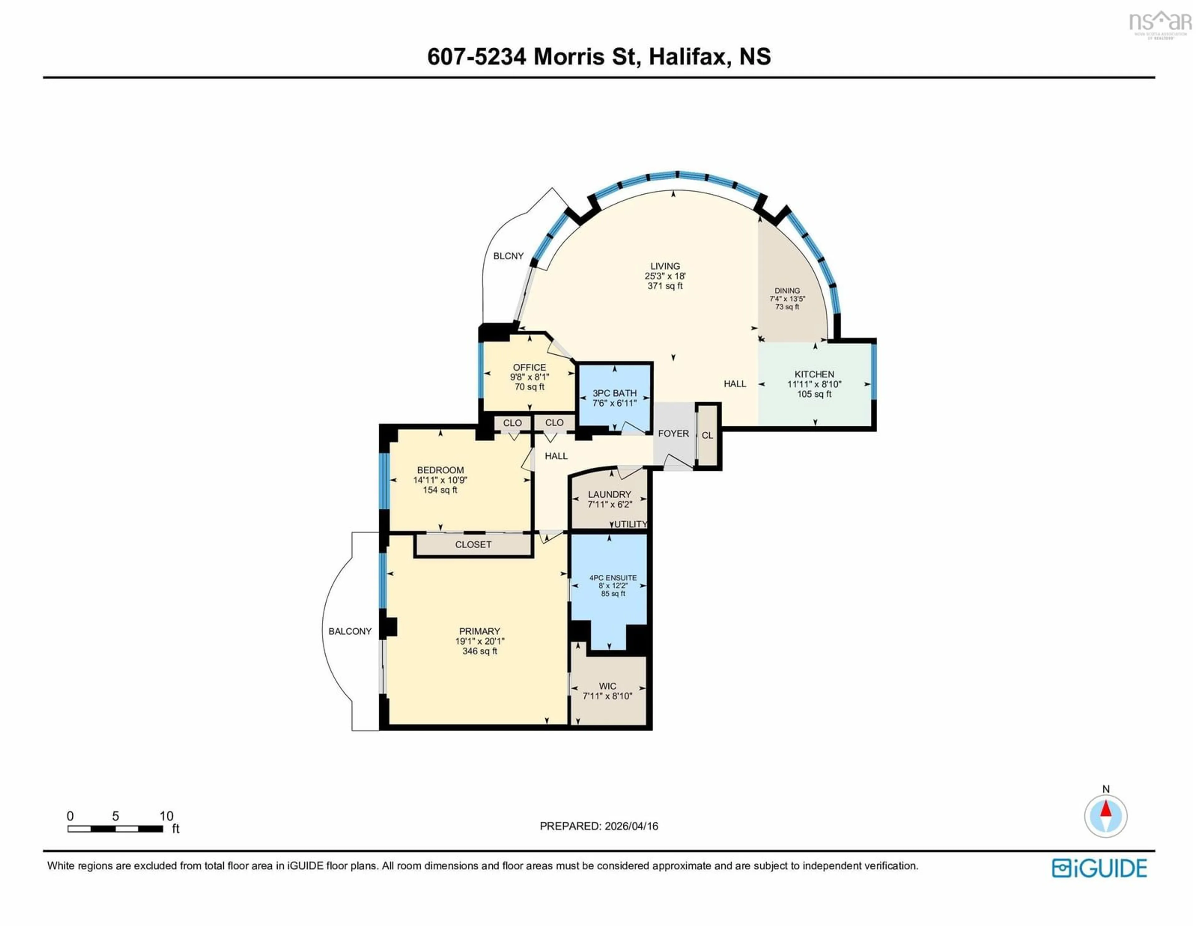 Floor plan for 5234 Morris St #607, Halifax Nova Scotia B3J 0A3