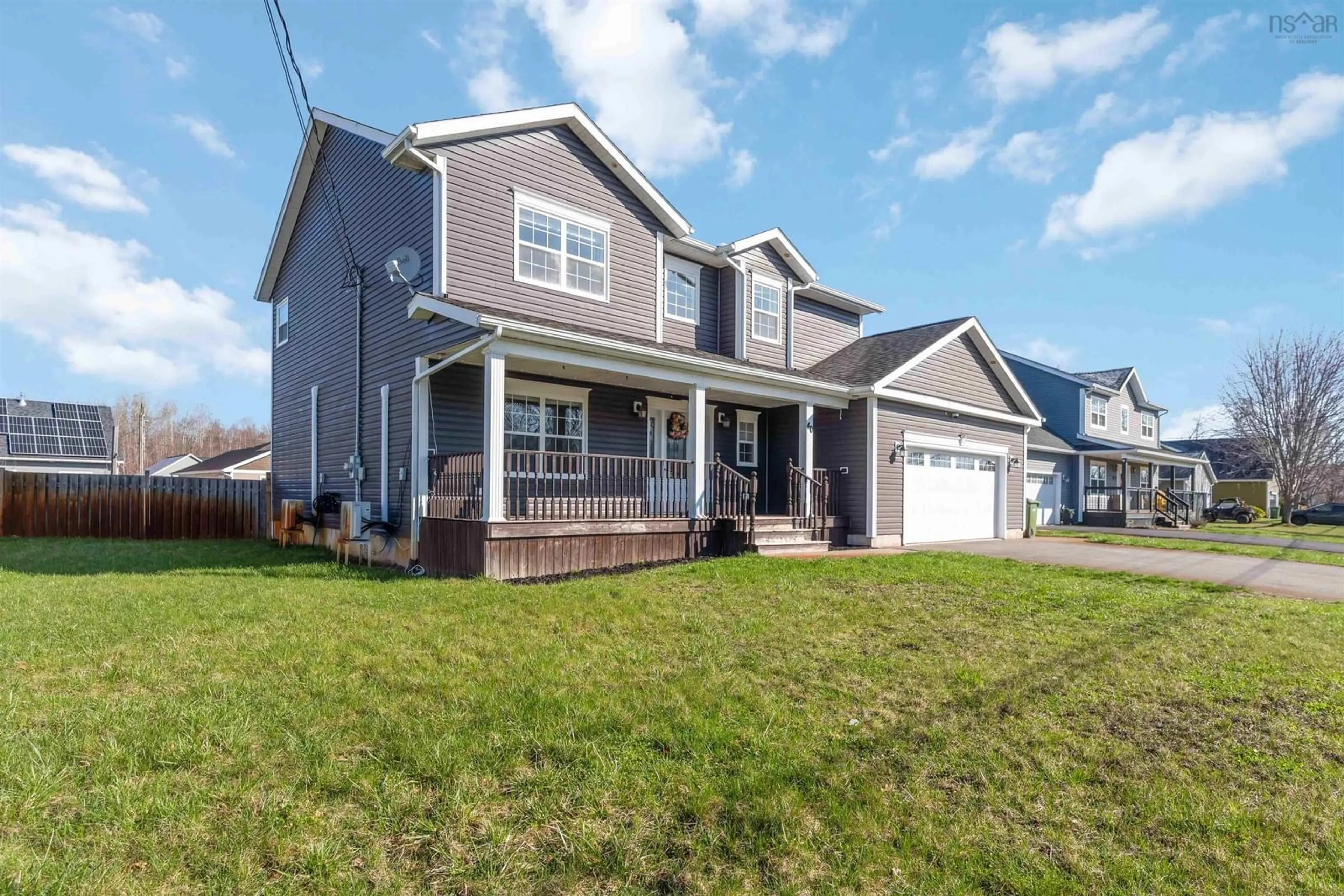 Home with vinyl exterior material, street for 40 Kalley Lane, Kingston Nova Scotia B0P 1R0