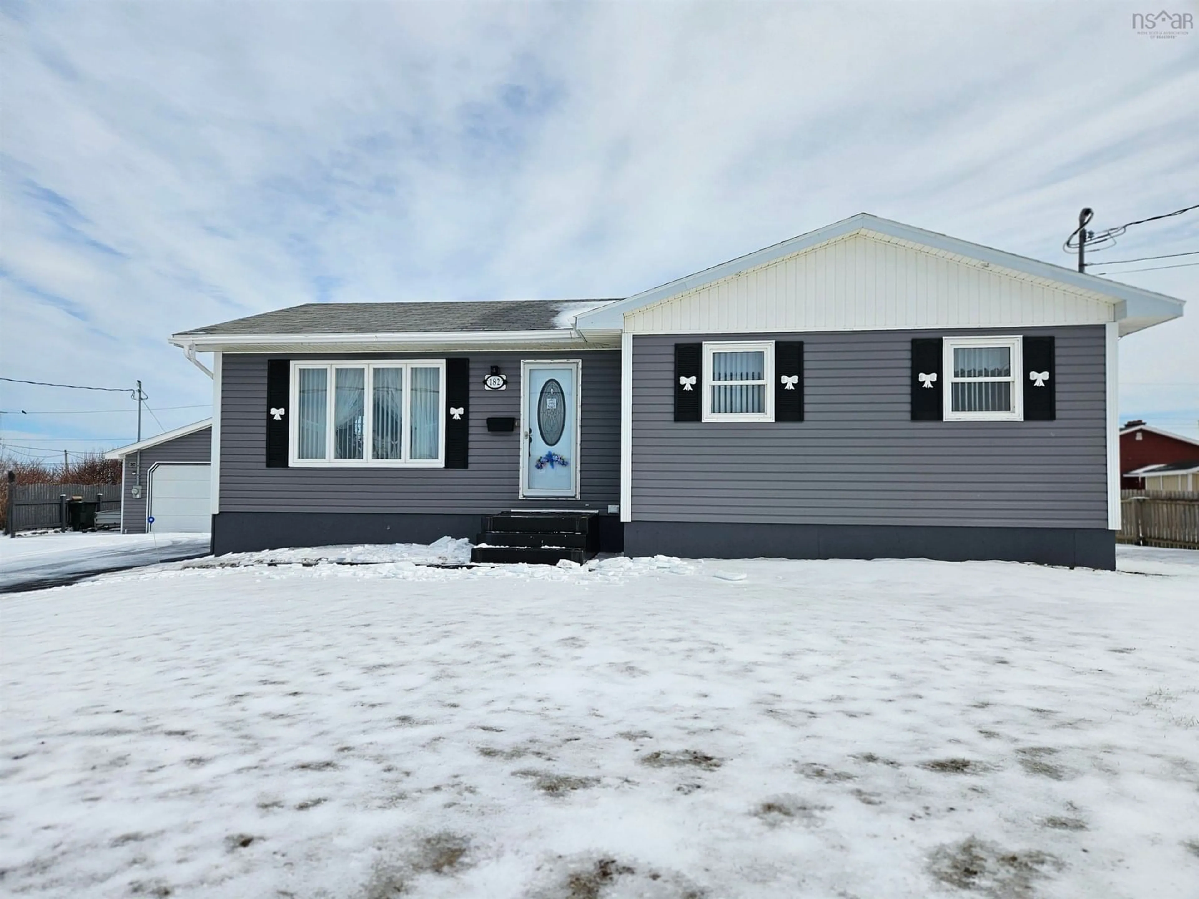 Home with vinyl exterior material, street for 182 & 174 James St, New Waterford Nova Scotia B1H 2X8