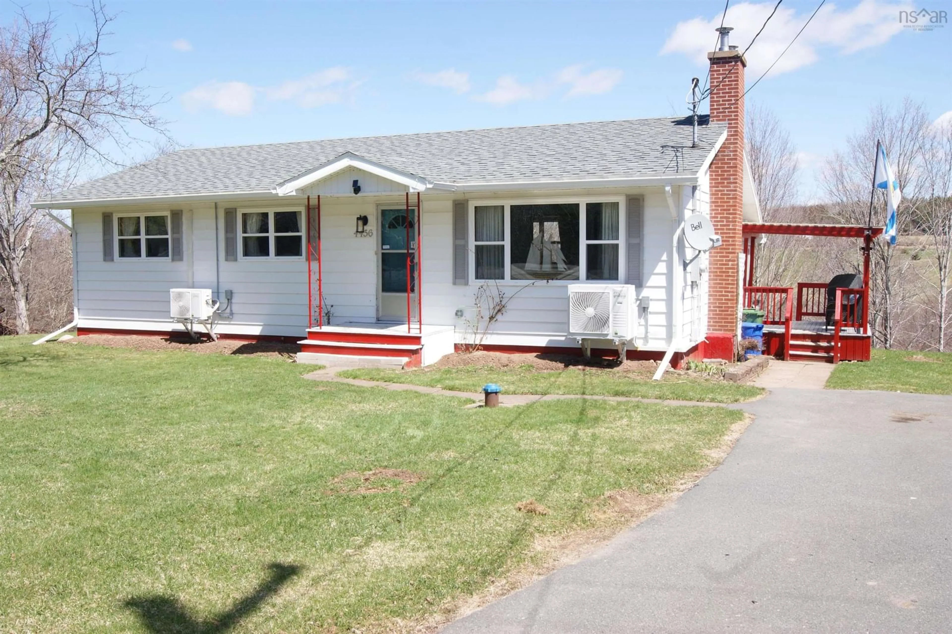 Home with vinyl exterior material, street for 4456 Stellarton Trafalgar Rd, Hopewell Nova Scotia B0K 1C0