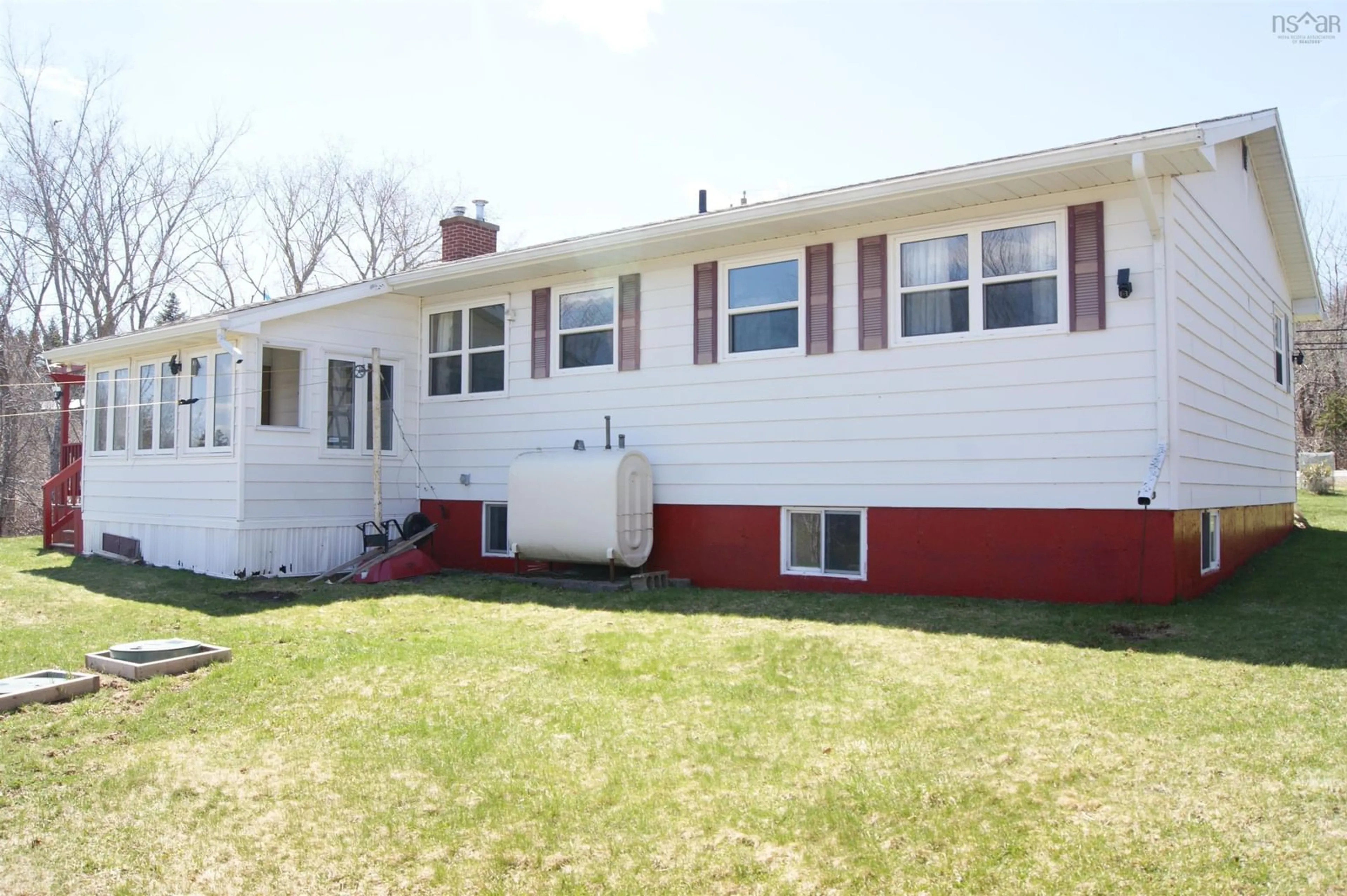 Home with vinyl exterior material, street for 4456 Stellarton Trafalgar Rd, Hopewell Nova Scotia B0K 1C0