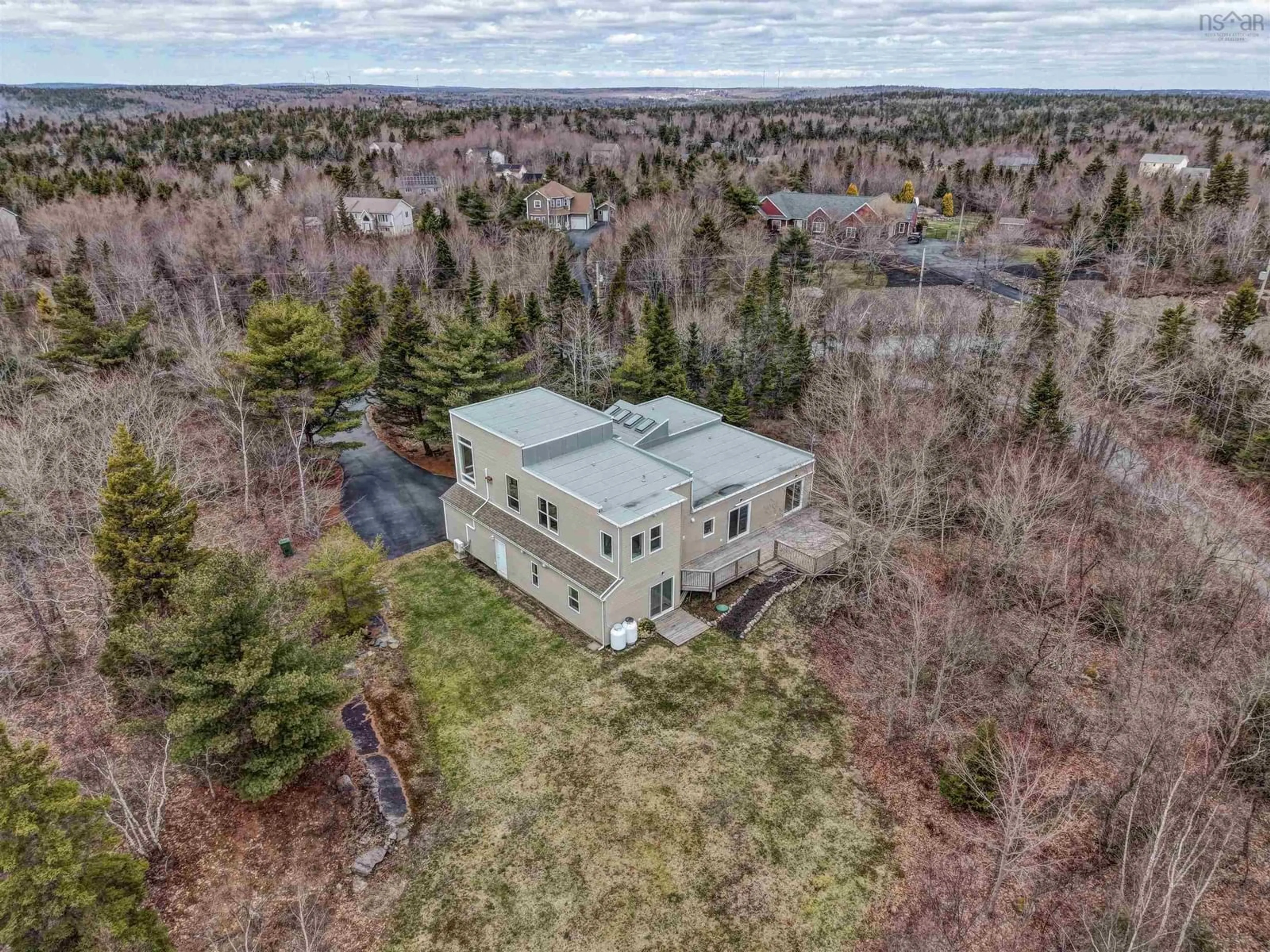 A pic from outside/outdoor area/front of a property/back of a property/a pic from drone, unknown for 149 Abbey Rd, Stillwater Lake Nova Scotia B3Z 1R1