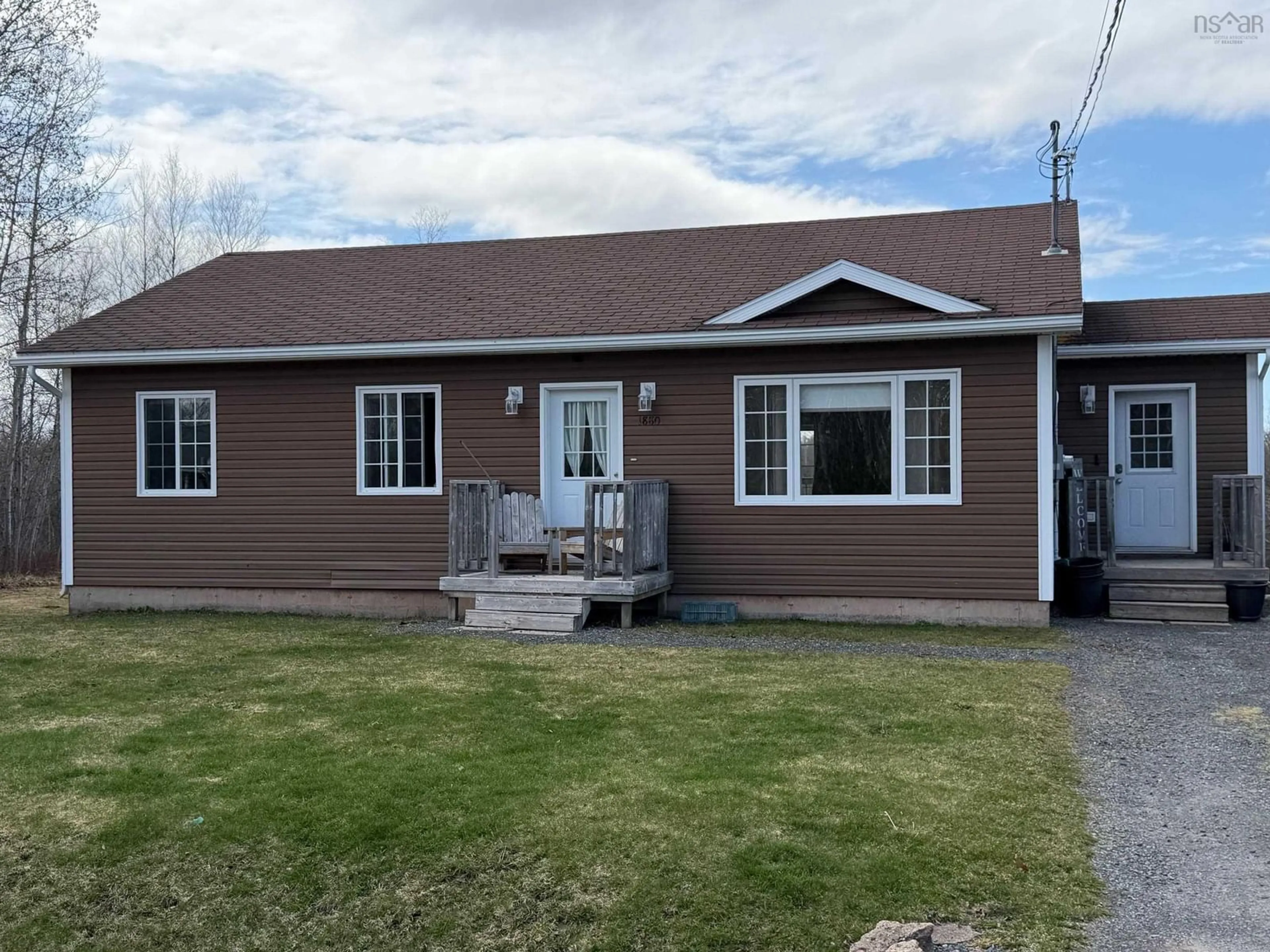 Home with vinyl exterior material, street for 1880 Temperance St, Westville Nova Scotia B0K 2A0