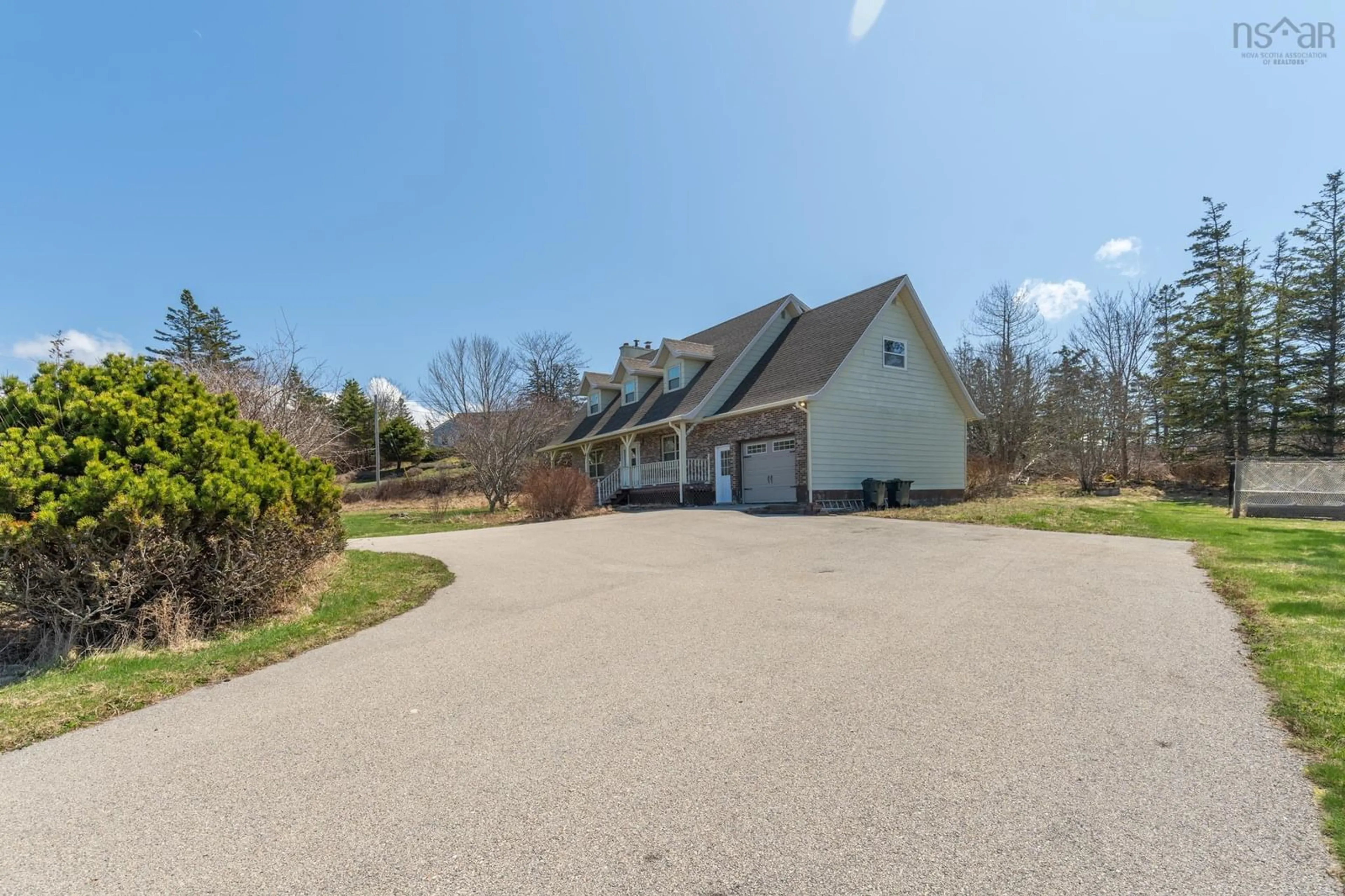 A pic from outside/outdoor area/front of a property/back of a property/a pic from drone, unknown for 74 Dearman Dr, Milton Highlands Nova Scotia B5A 5H1