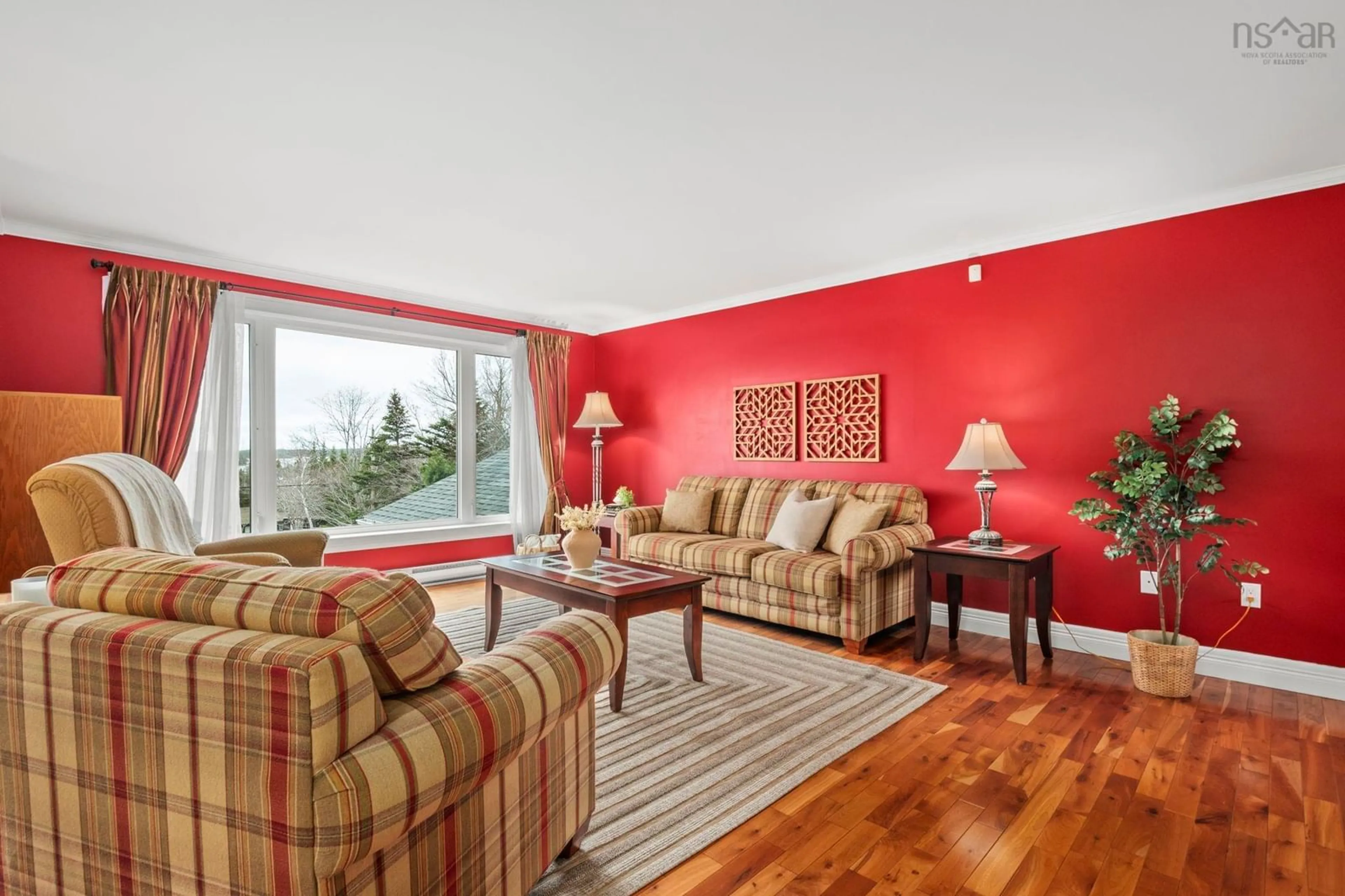 Living room with furniture, wood/laminate floor for 122 Bayview Dr, Whites Lake Nova Scotia B3T 1Z1