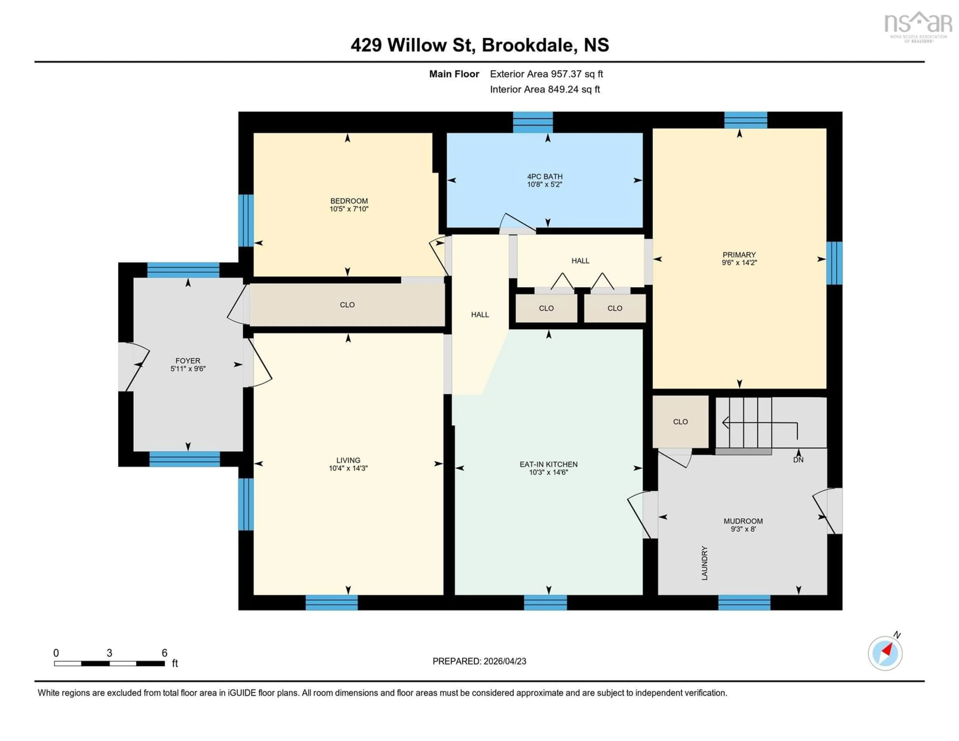 Floor plan for 429 Willow St, Brookdale Nova Scotia B4H 3Y3