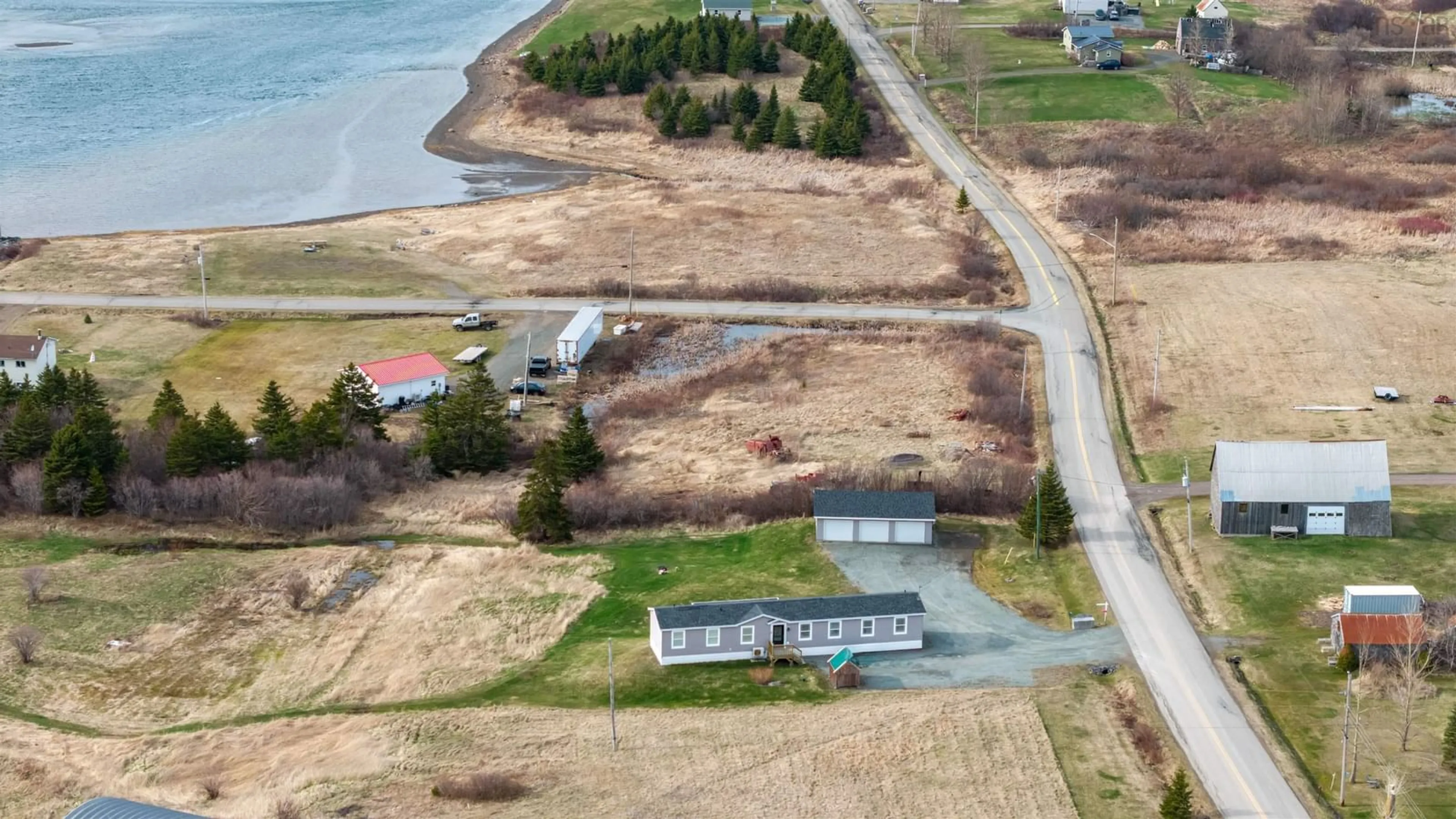 A pic from outside/outdoor area/front of a property/back of a property/a pic from drone, water/lake/river/ocean view for 759 East Tracadie Rd, East Tracadie Nova Scotia B0H 1W0
