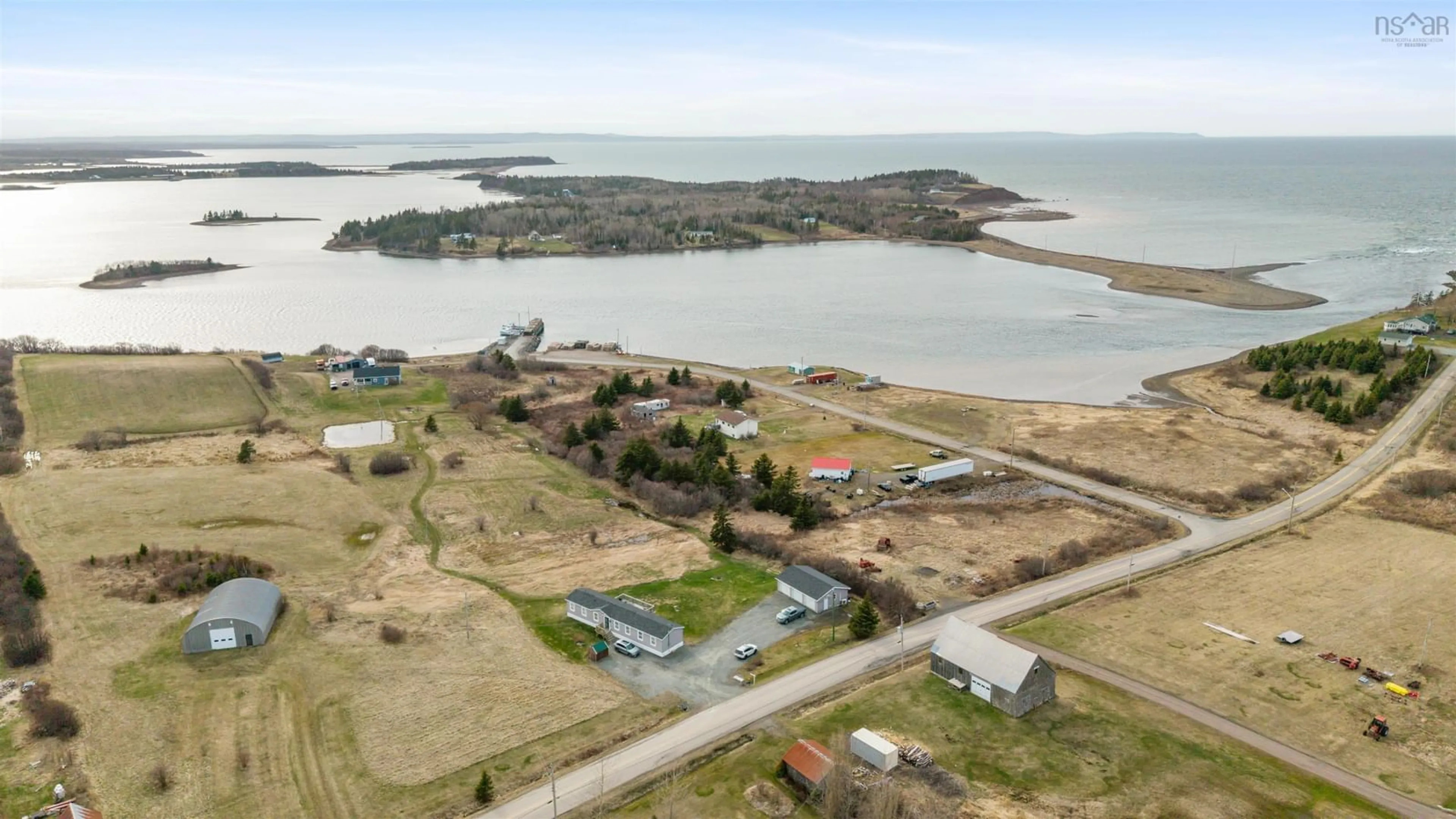 A pic from outside/outdoor area/front of a property/back of a property/a pic from drone, water/lake/river/ocean view for 759 East Tracadie Rd, East Tracadie Nova Scotia B0H 1W0