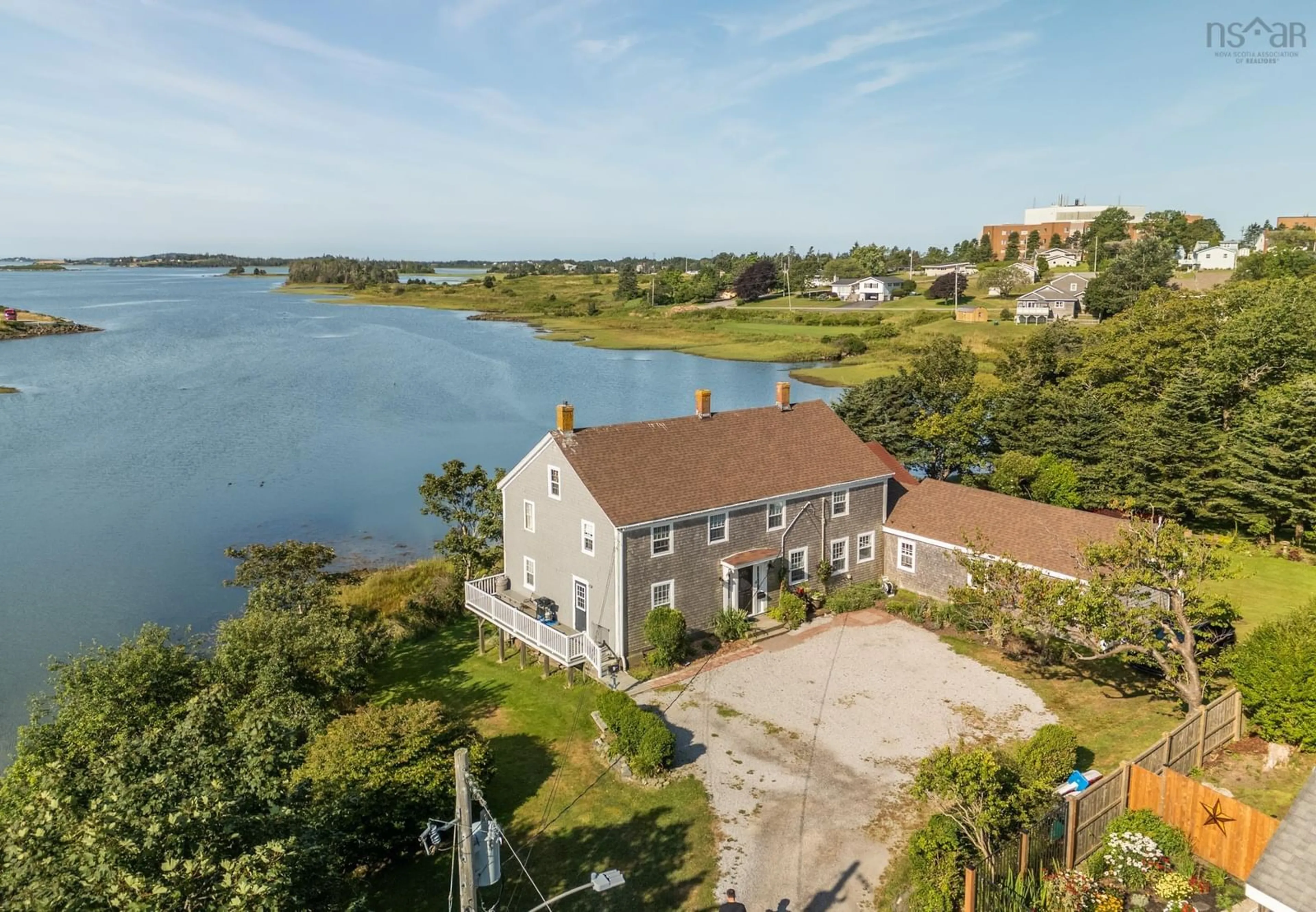 A pic from outside/outdoor area/front of a property/back of a property/a pic from drone, water/lake/river/ocean view for 4 Market St, Yarmouth Nova Scotia B5A 4R5