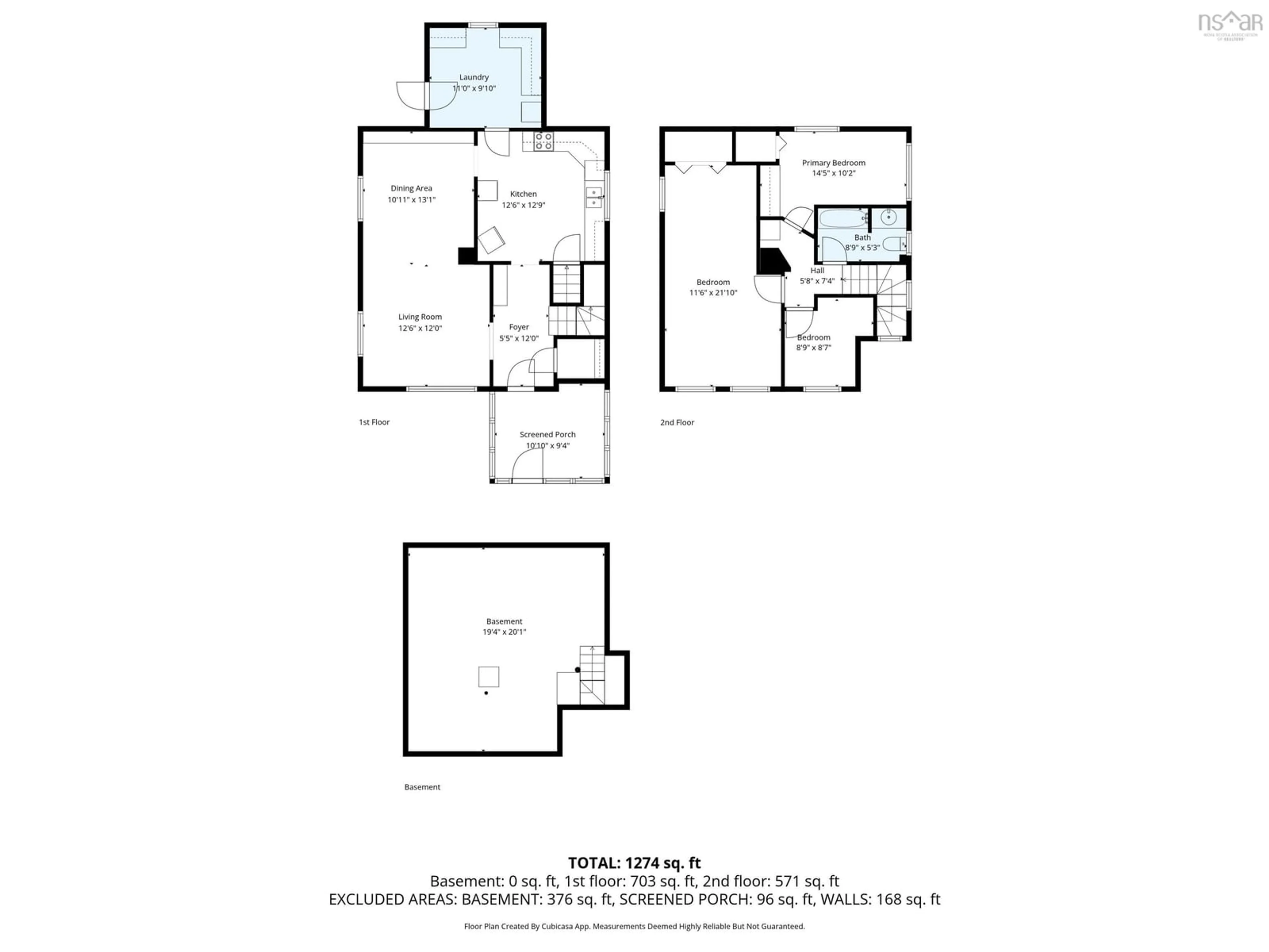 Floor plan for 8 Robie St, Amherst Nova Scotia B4H 2C6