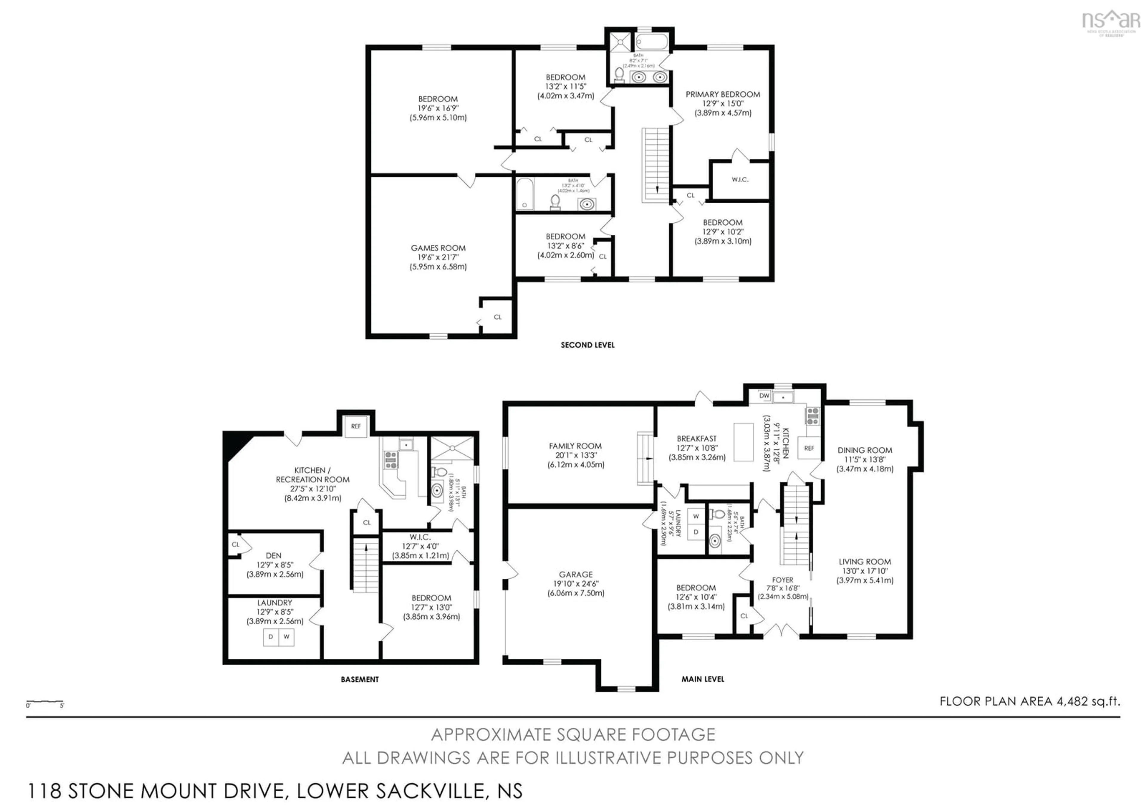 Floor plan for 118 Stone Mount Dr, Lower Sackville Nova Scotia B4C 4A2