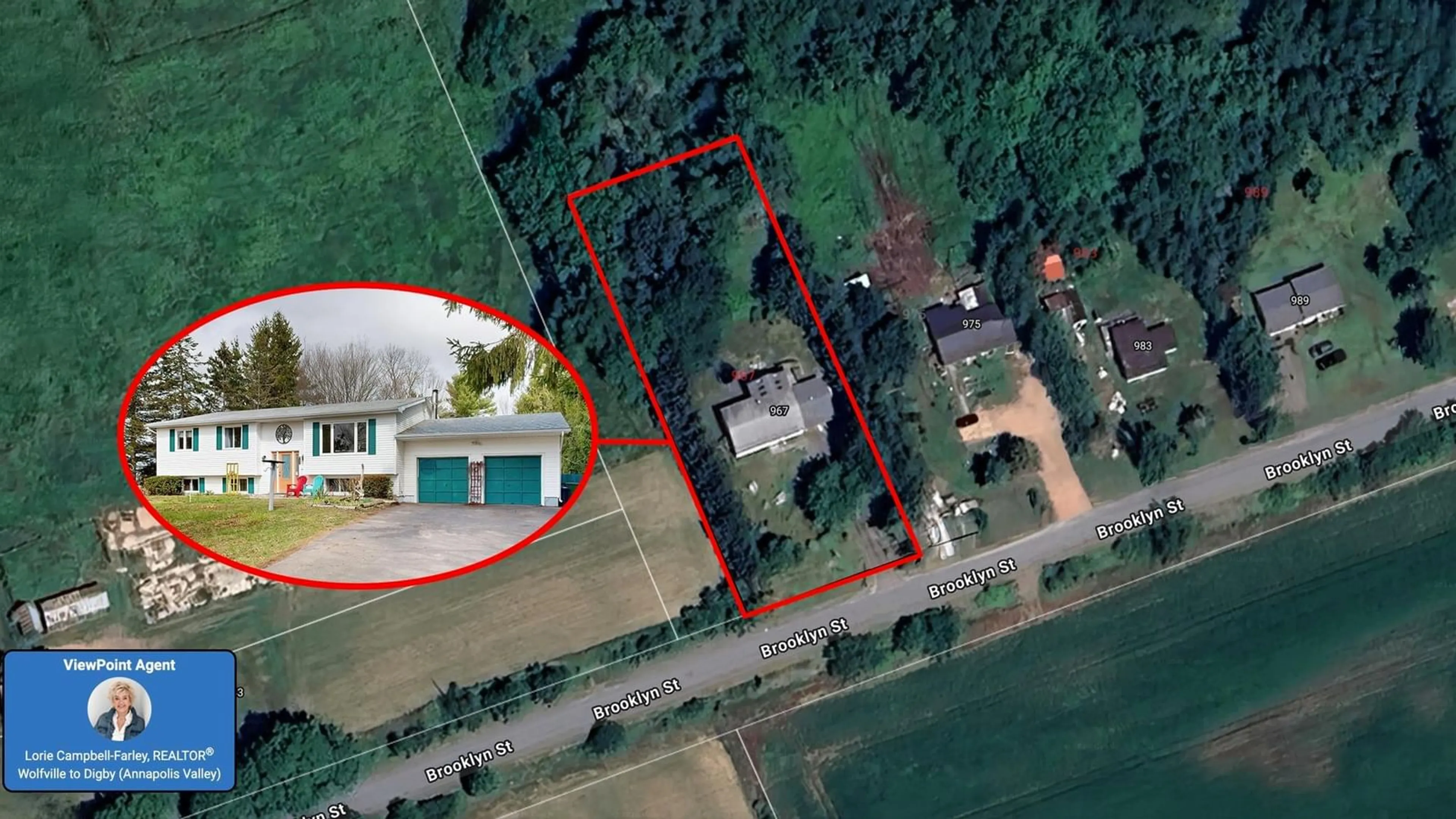 A pic from outside/outdoor area/front of a property/back of a property/a pic from drone, building for 967 Brooklyn St, North Kingston Nova Scotia B0P 1R0