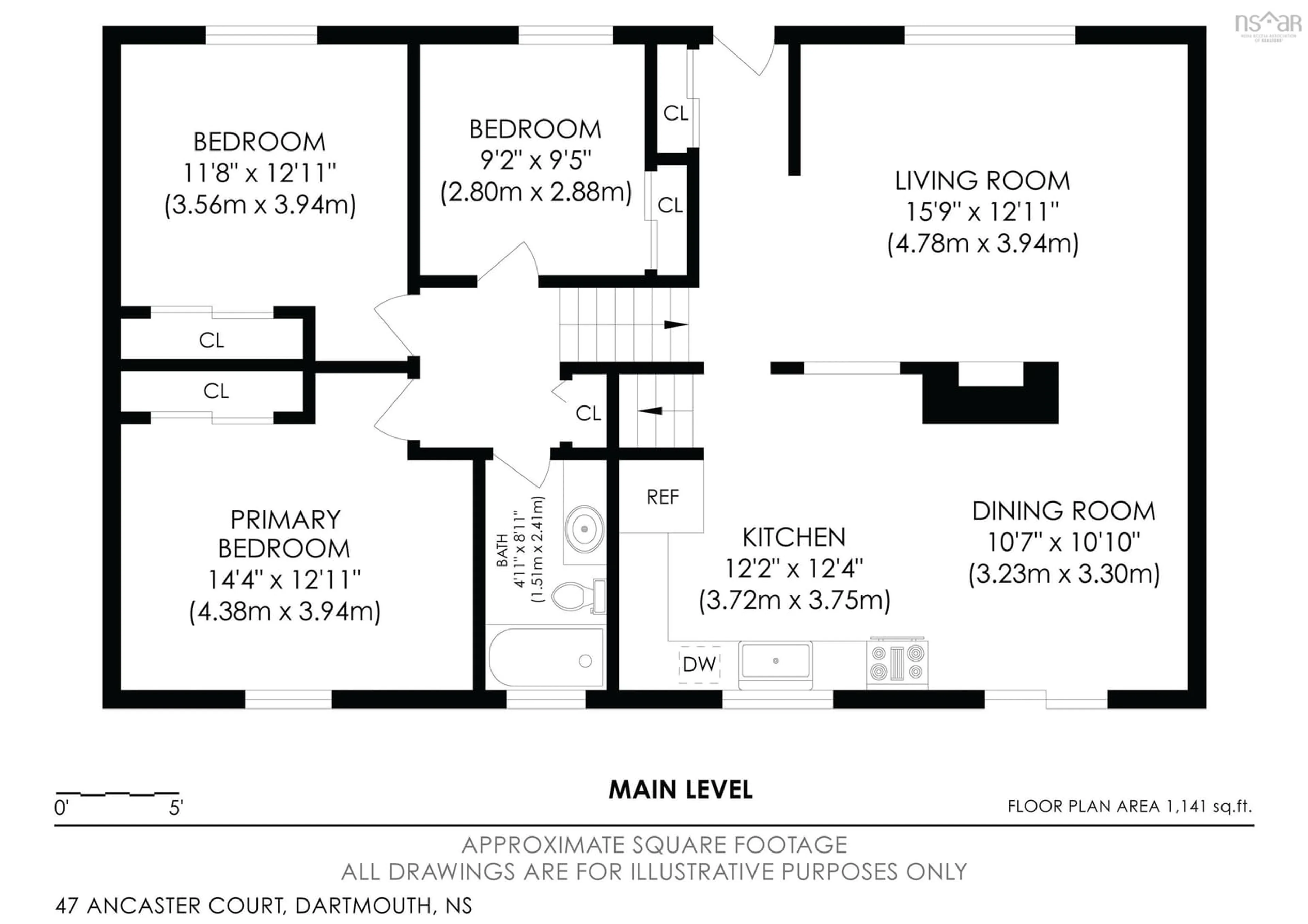 Floor plan for 47 Ancaster Crt, Cole Harbour Nova Scotia B2V 1J2